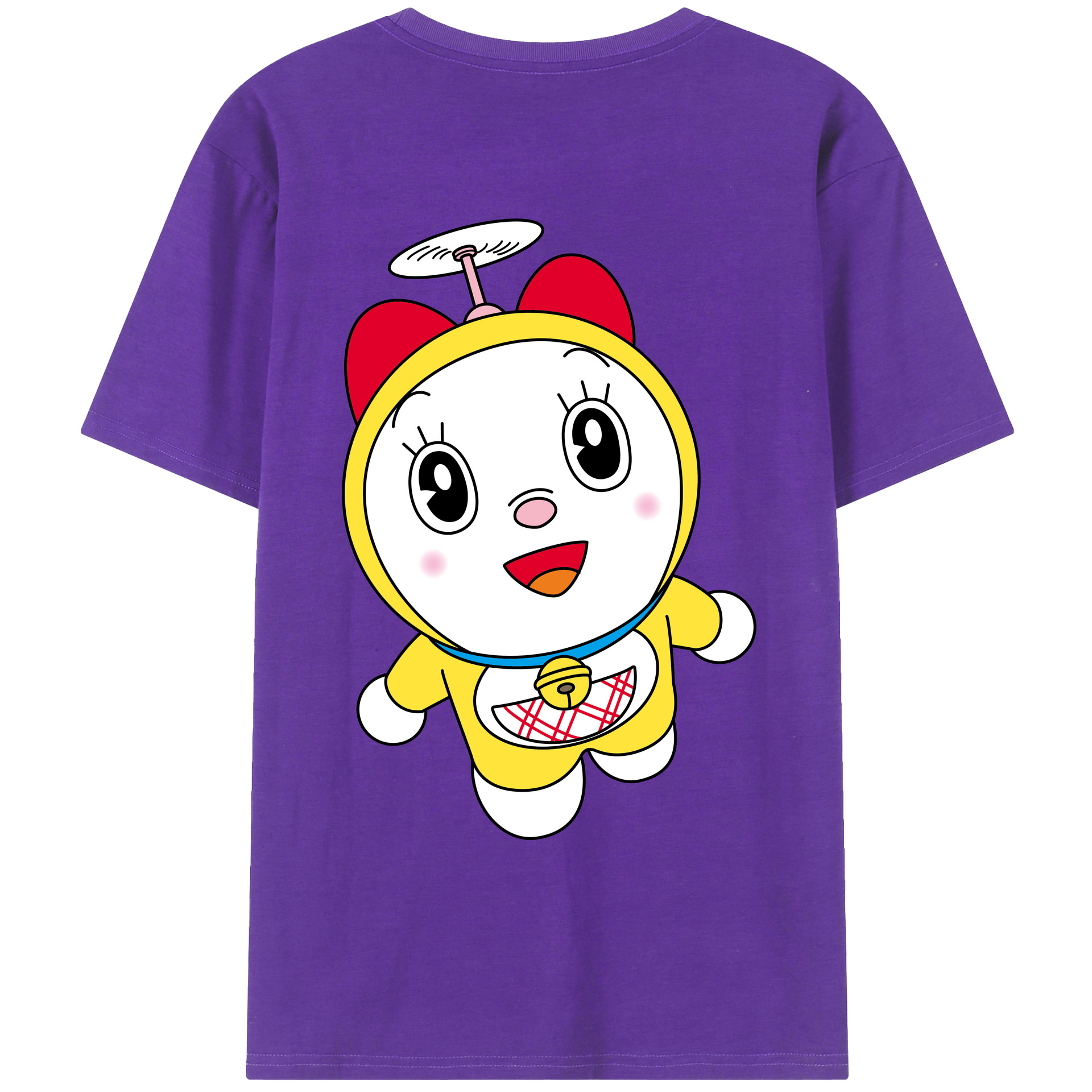 （画像用） ドラえもん ドラミ Doraemon Dorami 綿100％ メンズ半袖Tシャツ（バックプリント） 通気性