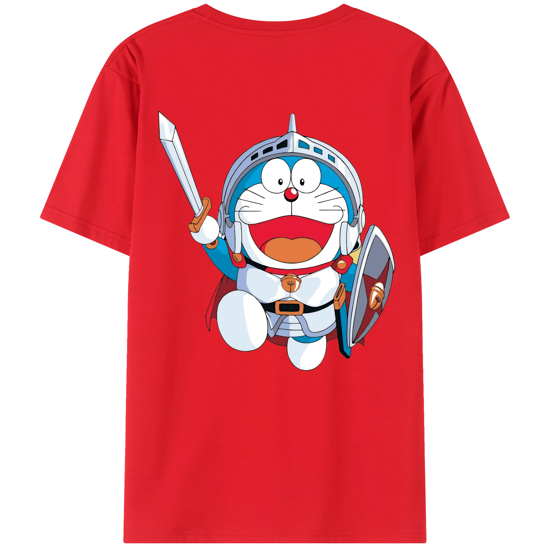 （画像用） ドラえもん Doraemon 綿100％ メンズ半袖Tシャツ（バックプリント） 通気性