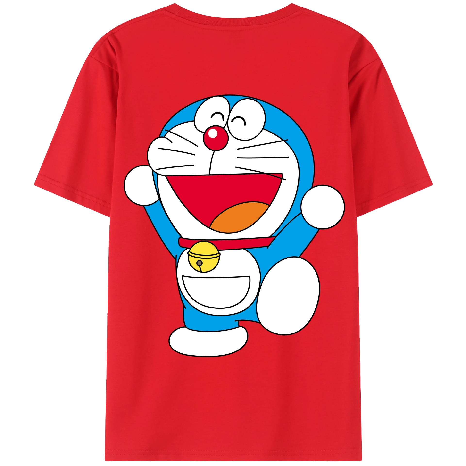 （画像用） ドラえもん Doraemon 綿100％ メンズ半袖Tシャツ（バックプリント） 通気性