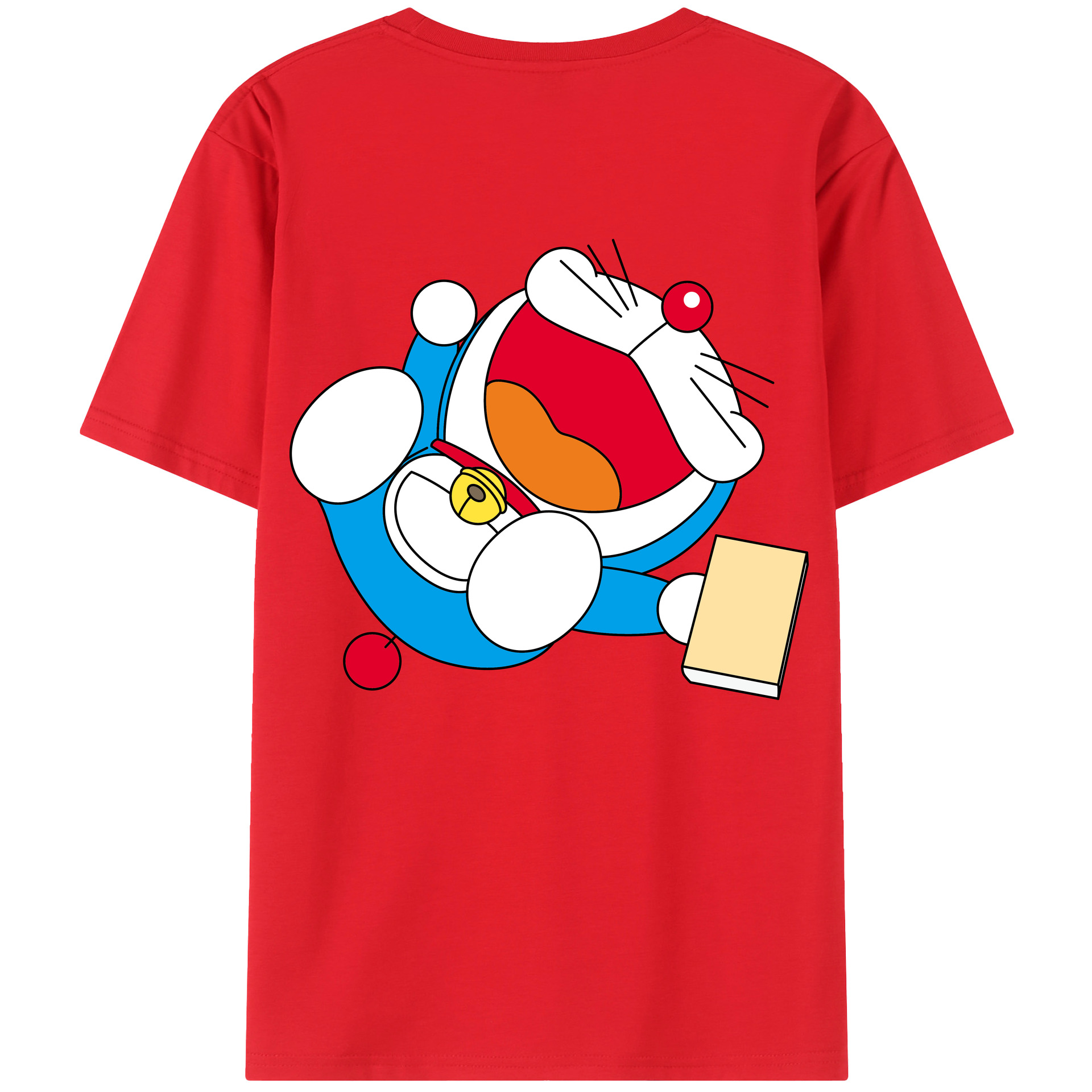 （画像用） ドラえもん Doraemon 綿100％ メンズ半袖Tシャツ（バックプリント） 通気性