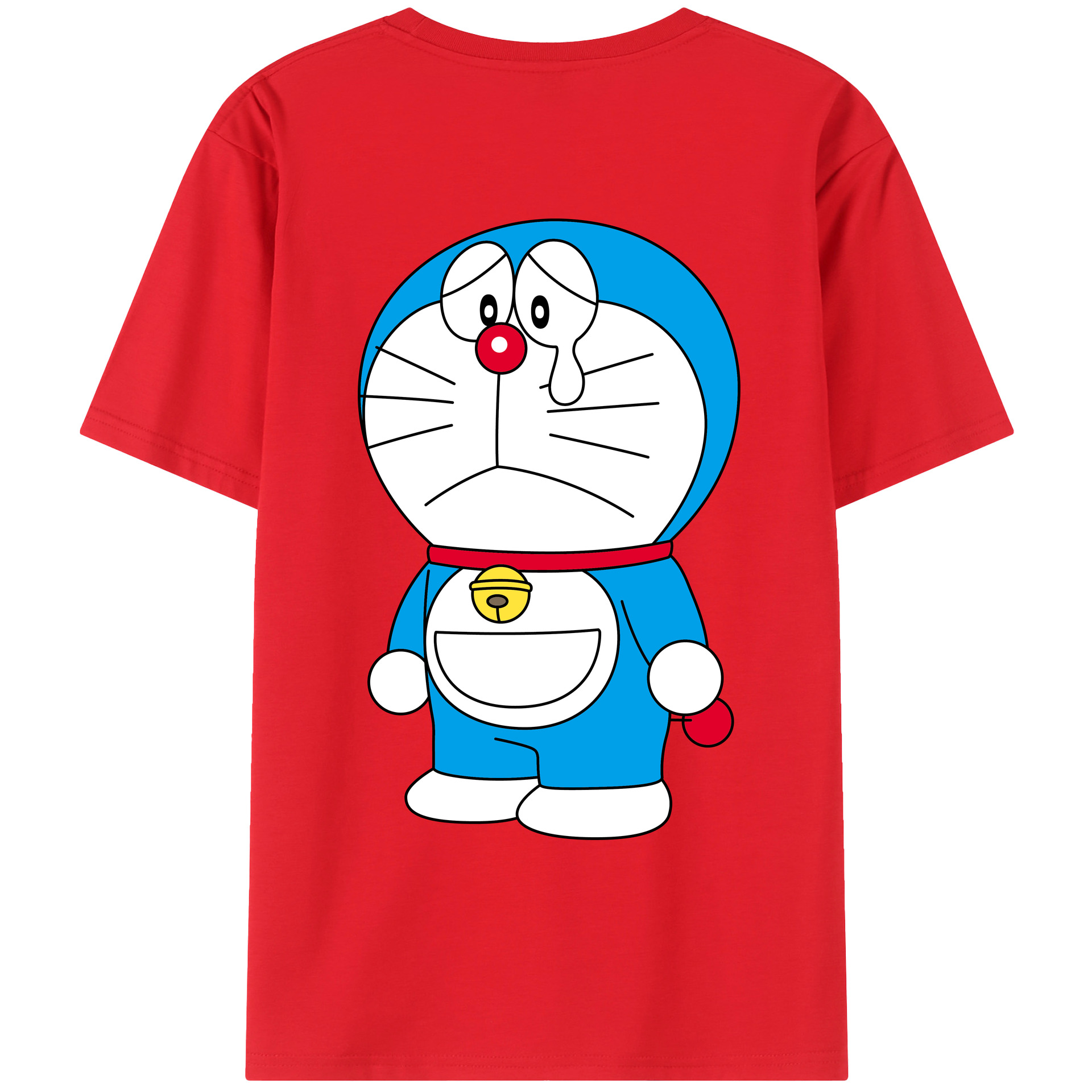 （画像用） ドラえもん Doraemon 綿100％ メンズ半袖Tシャツ（バックプリント） 通気性