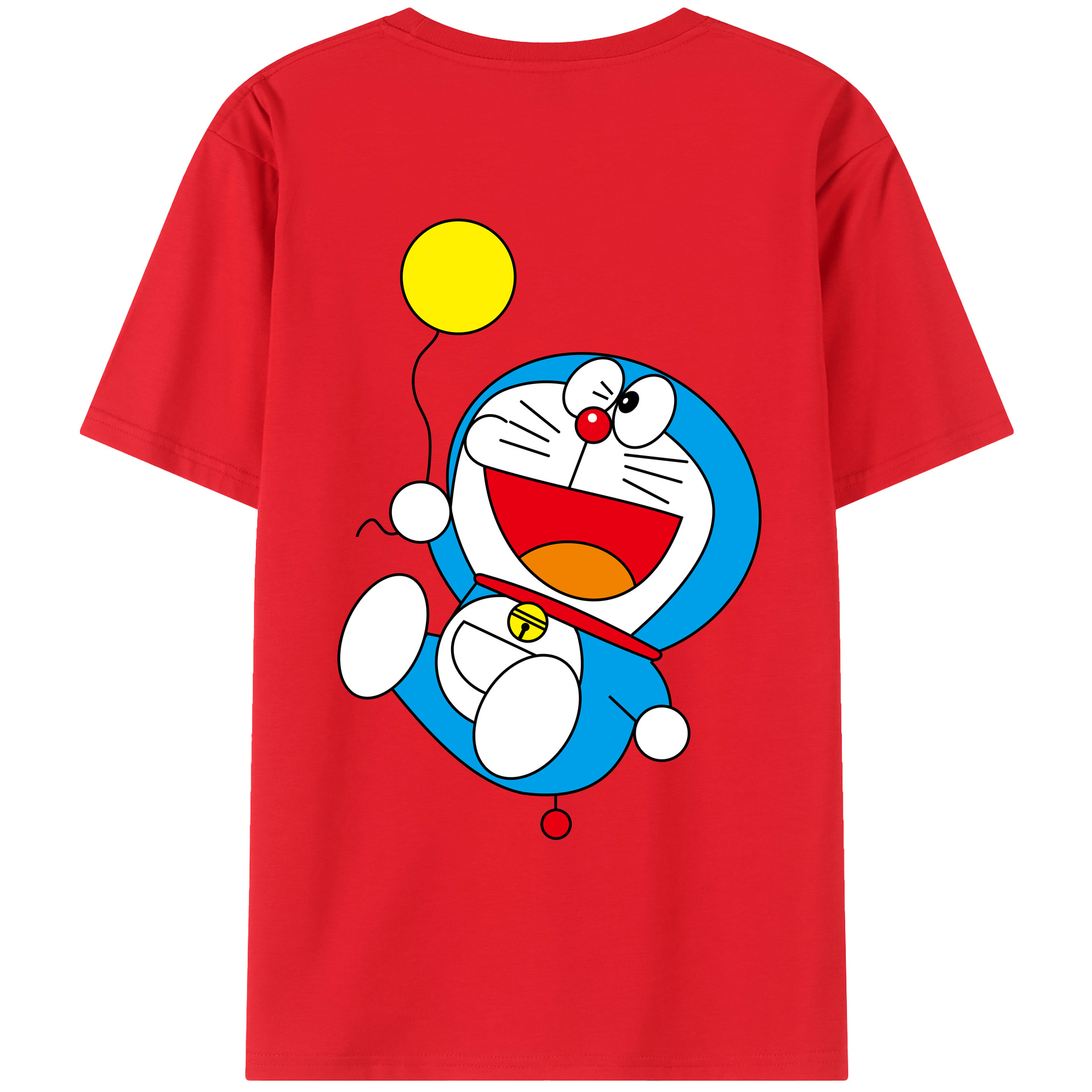 （画像用） ドラえもん Doraemon 綿100％ メンズ半袖Tシャツ（バックプリント） 通気性