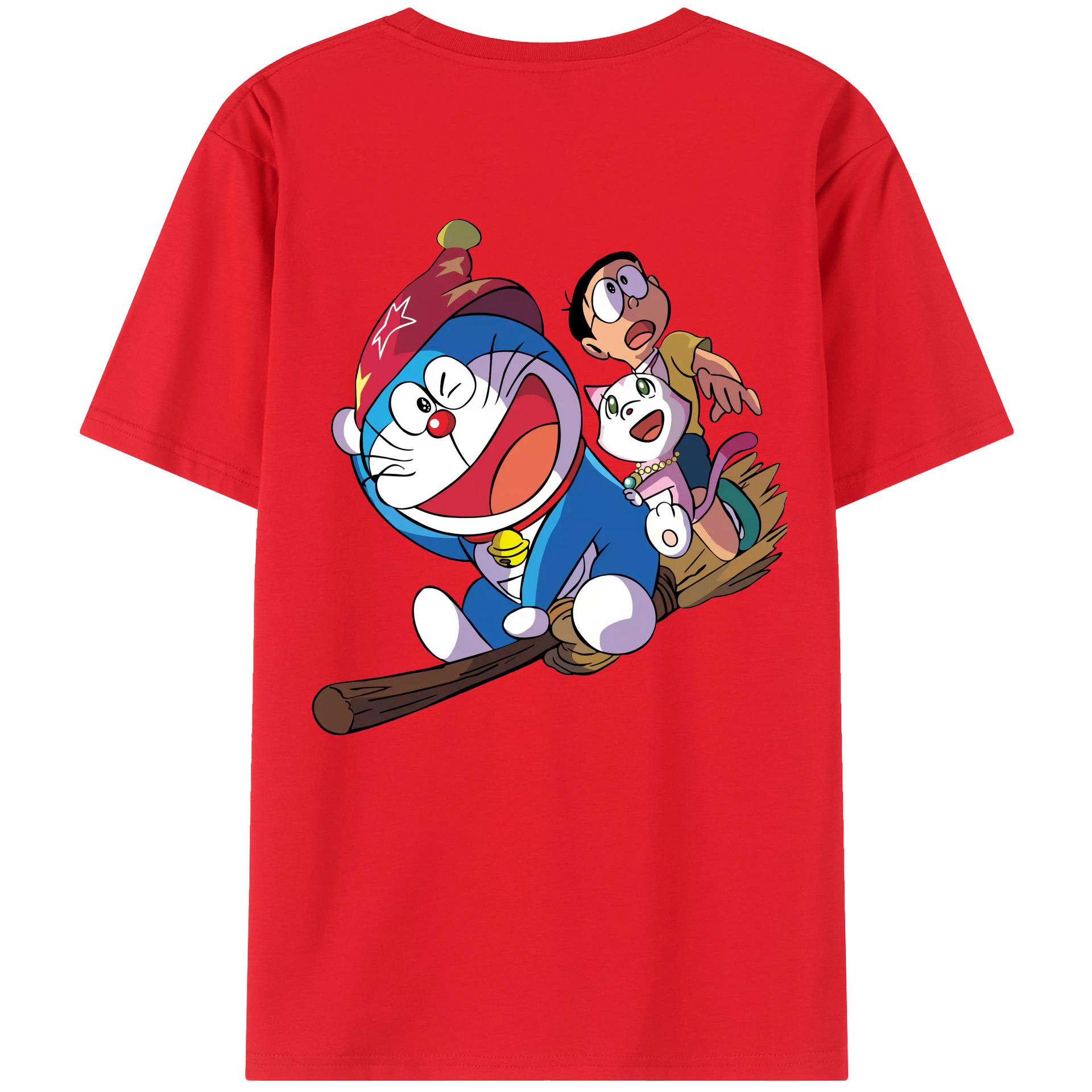 （画像用） ドラえもん Doraemon 綿100％ メンズ半袖Tシャツ（バックプリント） 通気性