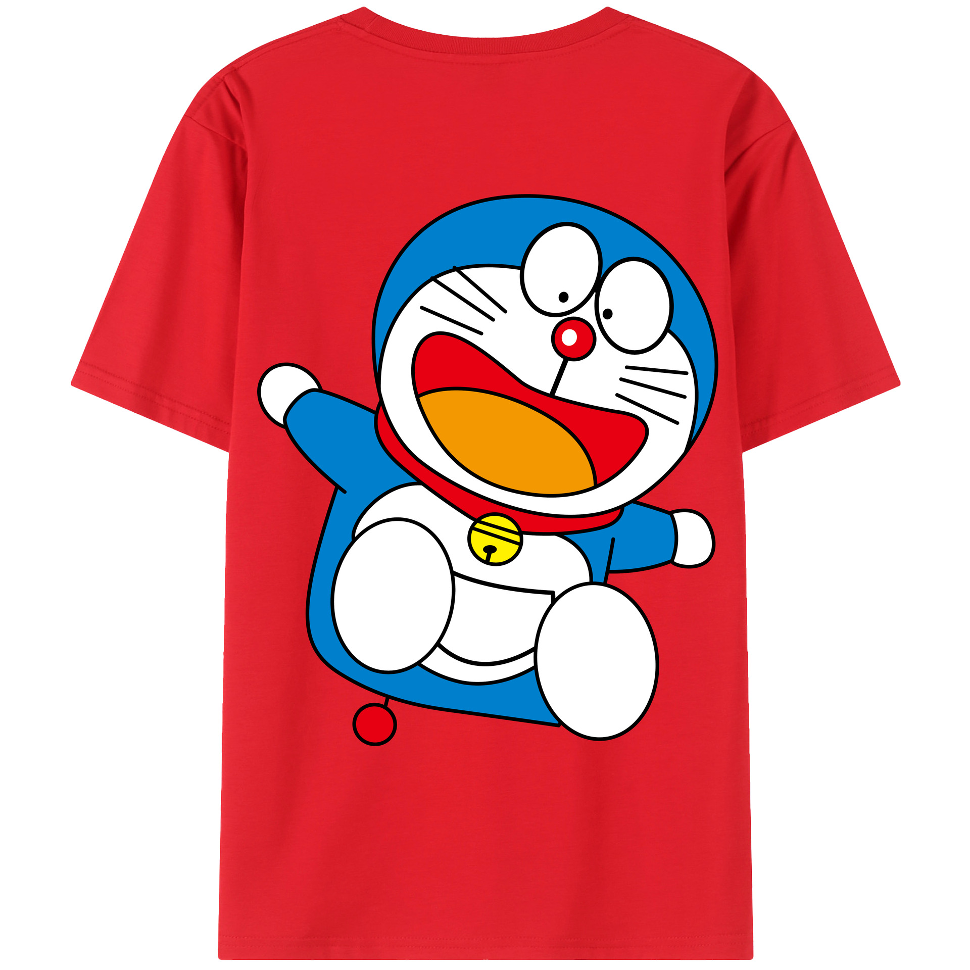 （画像用） ドラえもん Doraemon 綿100％ メンズ半袖Tシャツ（バックプリント） 通気性
