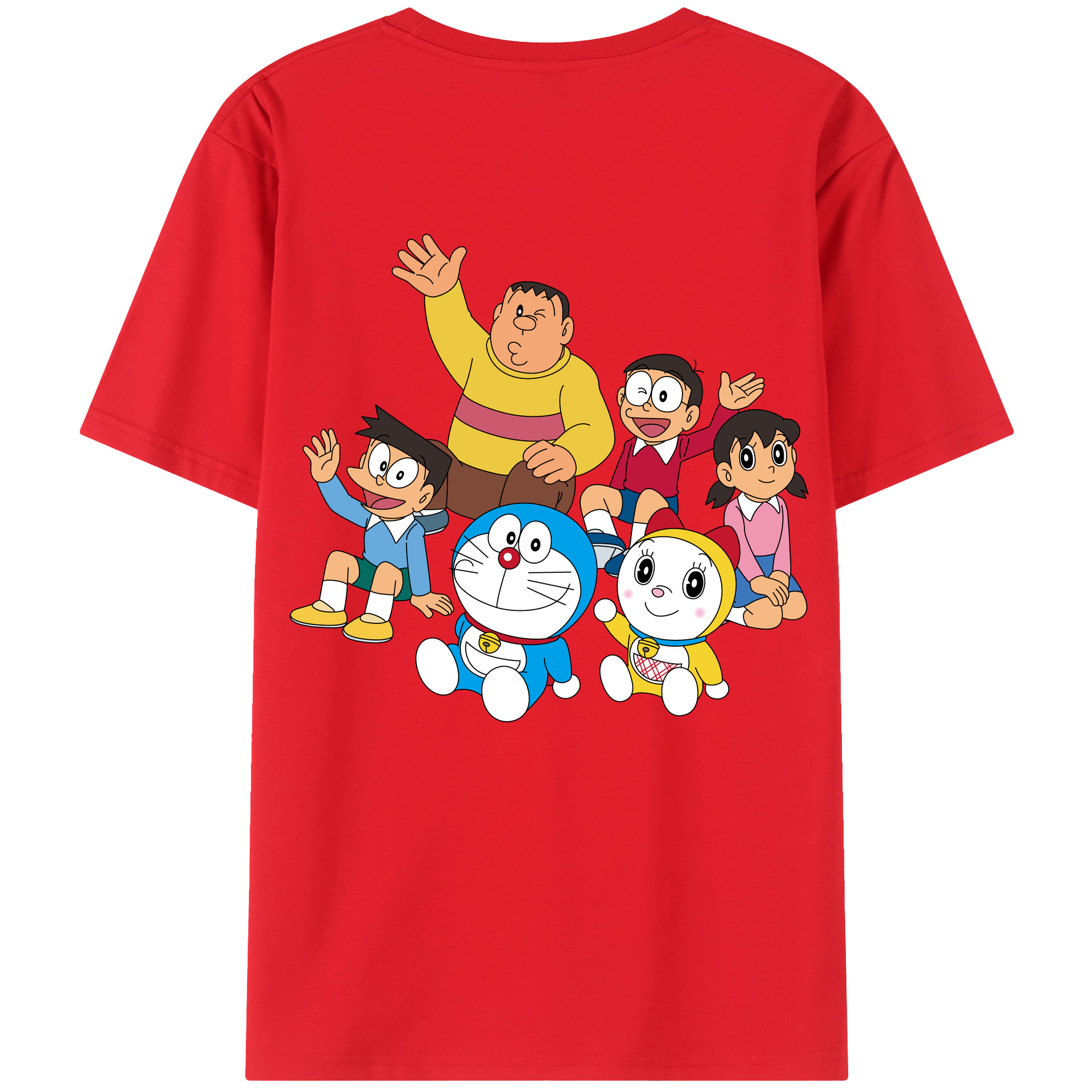 （画像用） ドラえもん 骨川 スネ夫 Doraemon Honekawa Suneo 綿100％ メンズ半袖Tシャツ（バックプリント） 通気性
