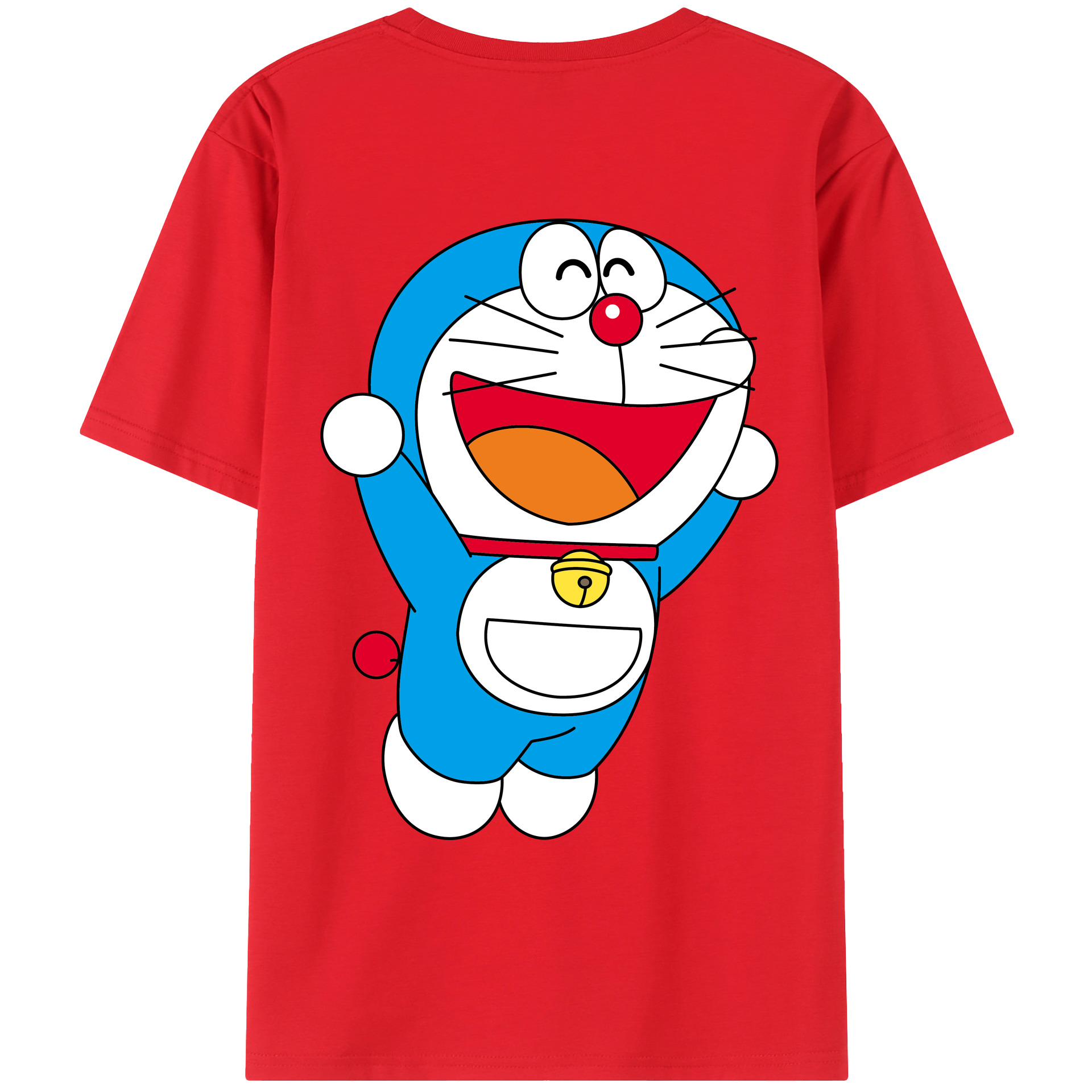 （画像用） ドラえもん Doraemon 綿100％ メンズ半袖Tシャツ（バックプリント） 通気性