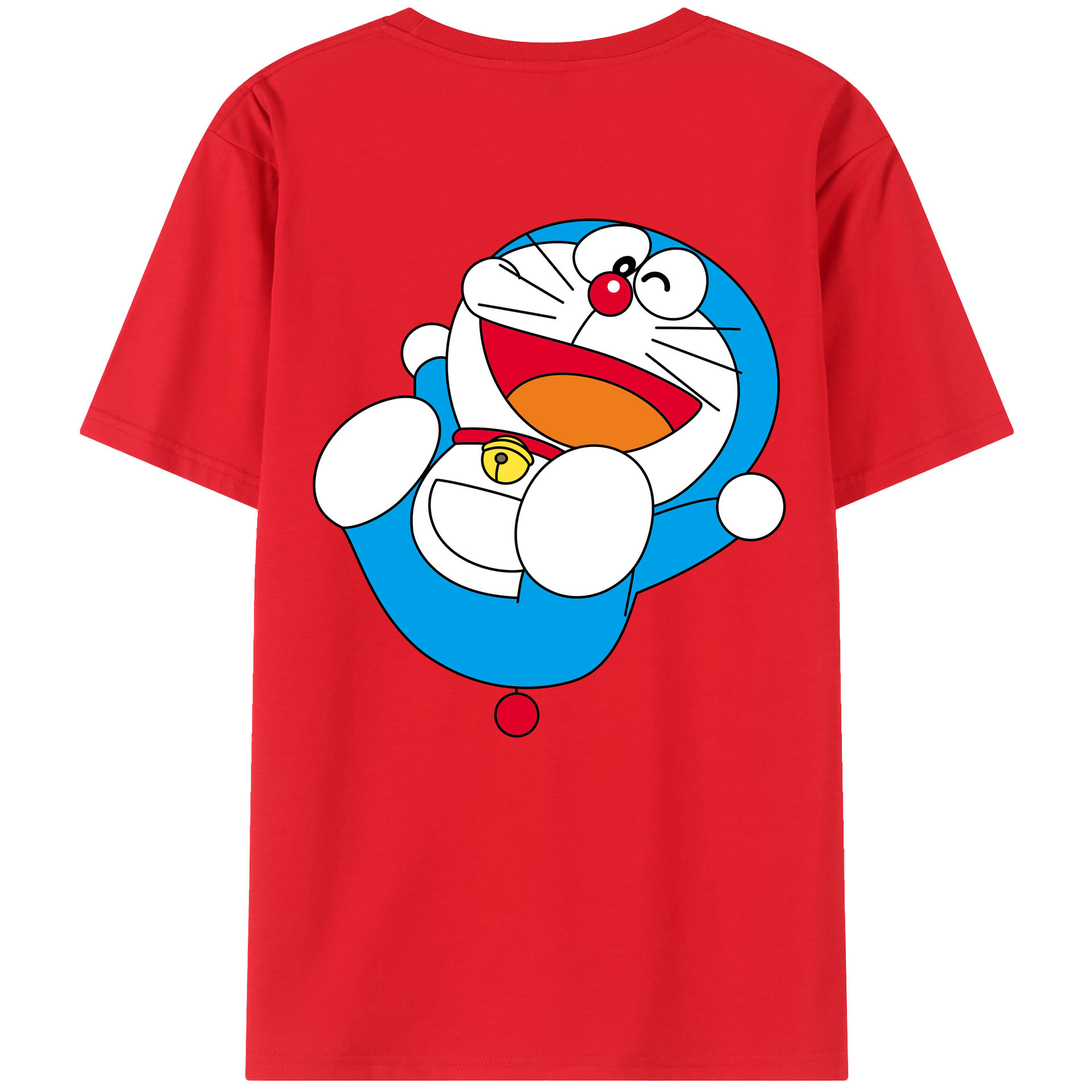 （画像用） ドラえもん Doraemon 綿100％ メンズ半袖Tシャツ（バックプリント） 通気性