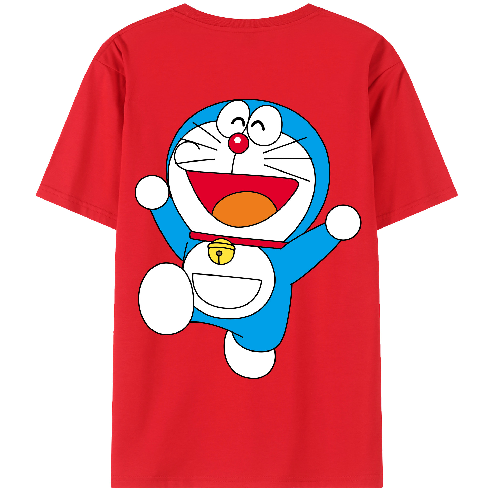 （画像用） ドラえもん Doraemon 綿100％ メンズ半袖Tシャツ（バックプリント） 通気性