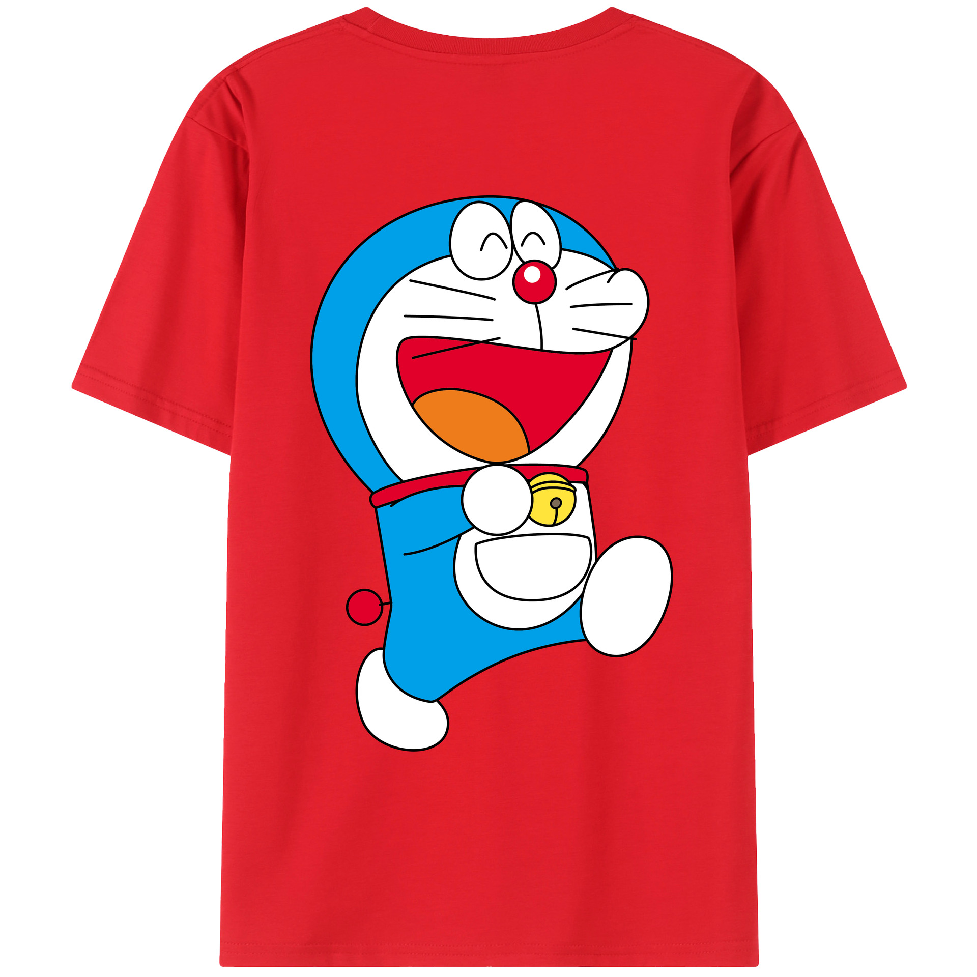 （画像用） ドラえもん Doraemon 綿100％ メンズ半袖Tシャツ（バックプリント） 通気性