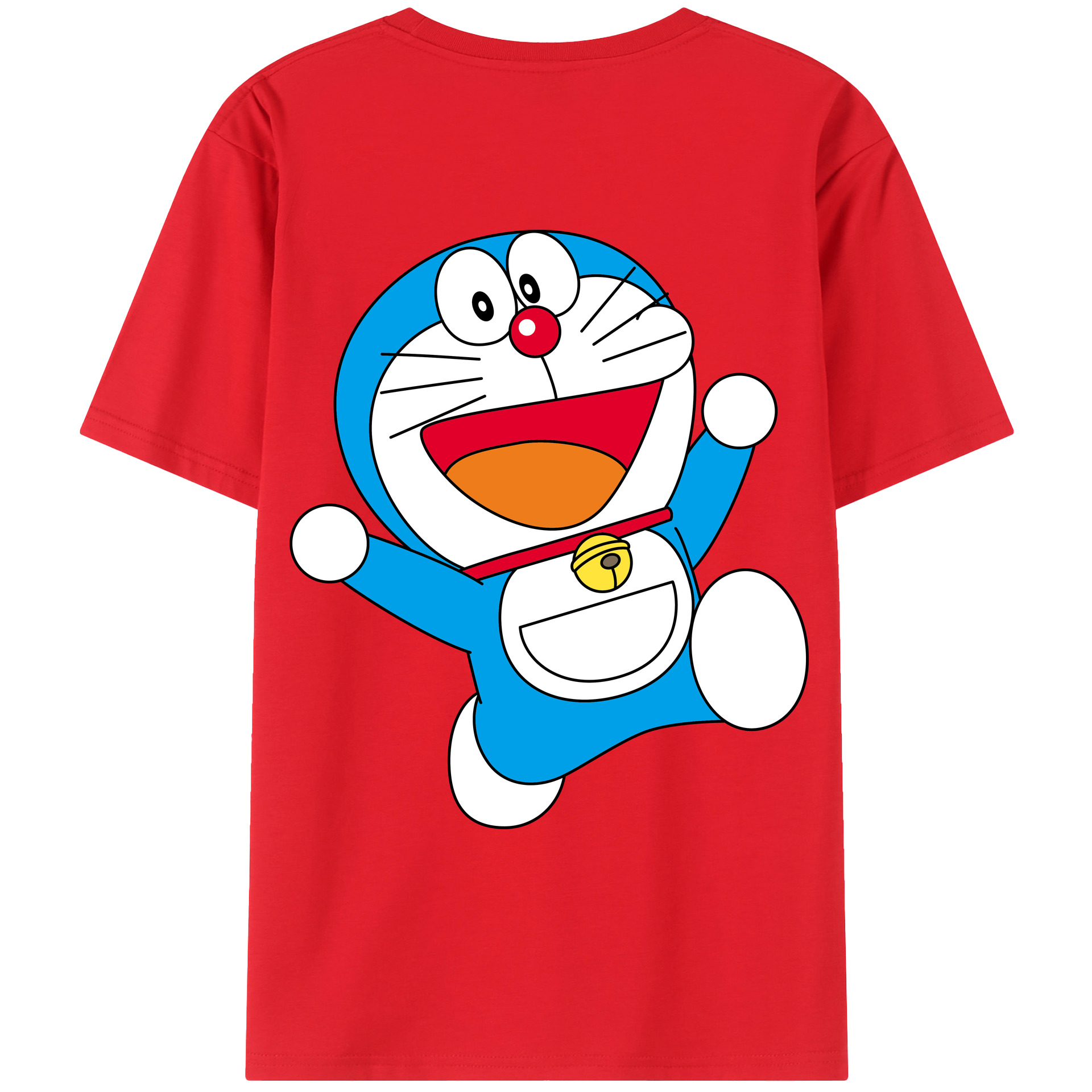 （画像用） ドラえもん Doraemon 綿100％ メンズ半袖Tシャツ（バックプリント） 通気性