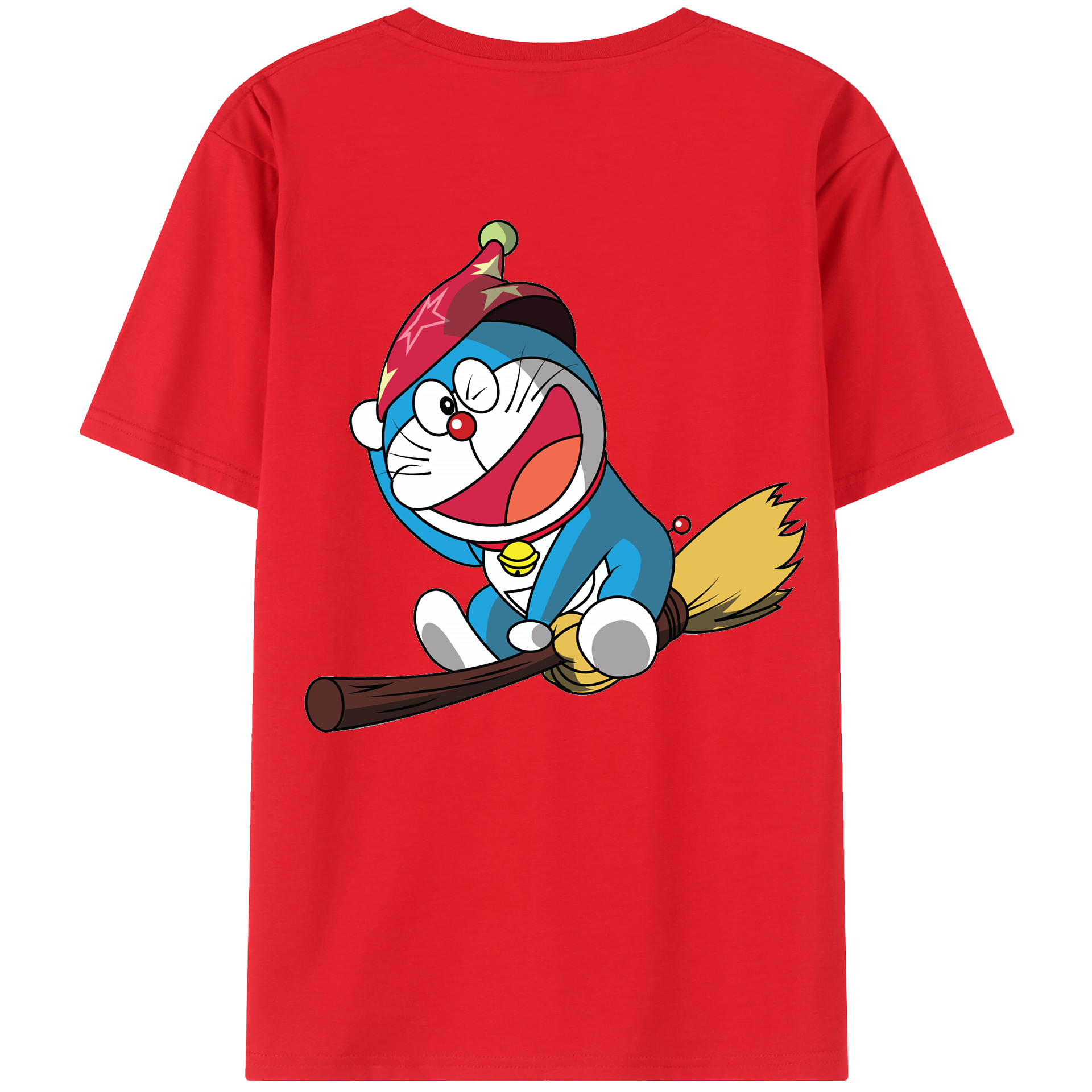 （画像用） ドラえもん Doraemon 綿100％ メンズ半袖Tシャツ（バックプリント） 通気性