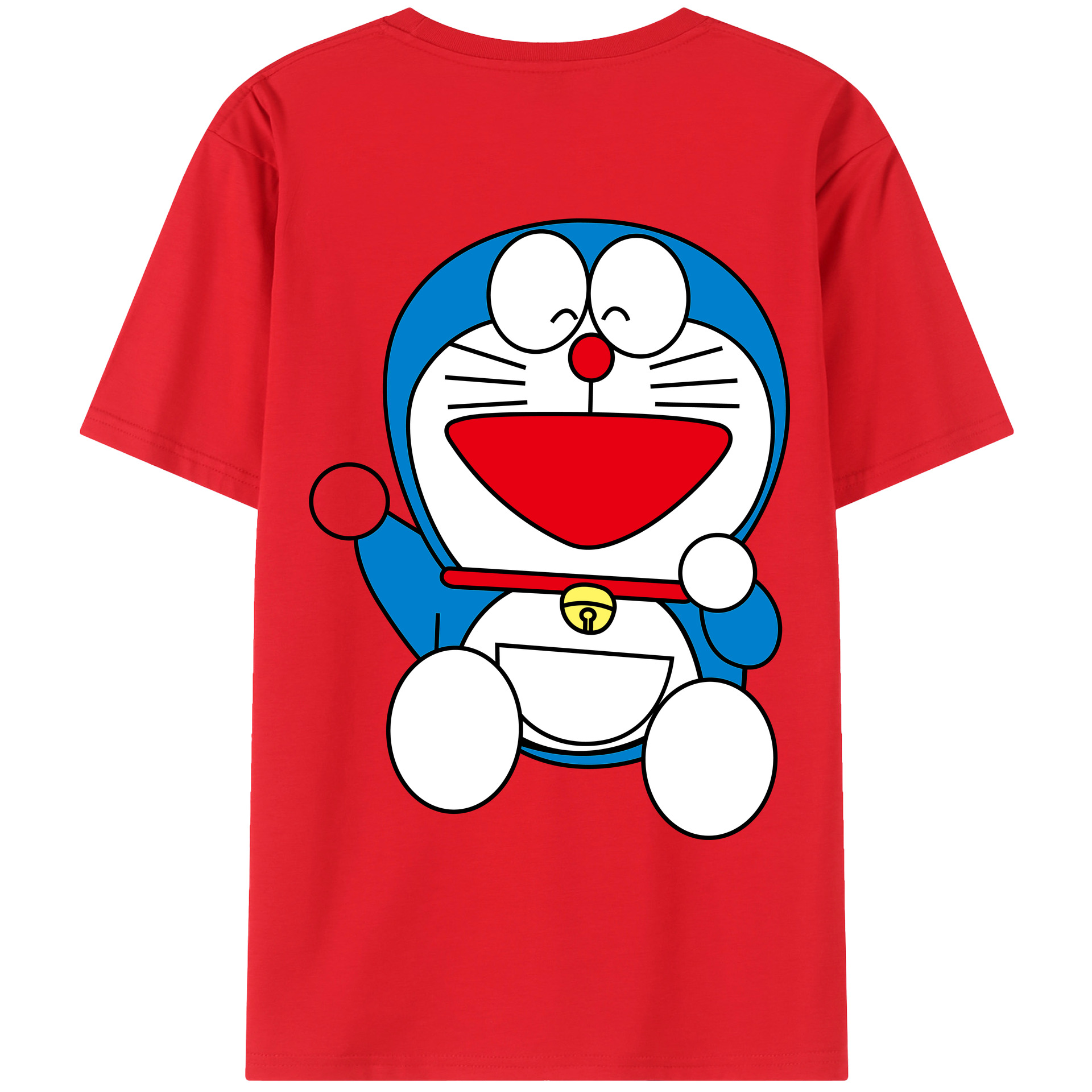 （画像用） ドラえもん Doraemon 綿100％ メンズ半袖Tシャツ（バックプリント） 通気性