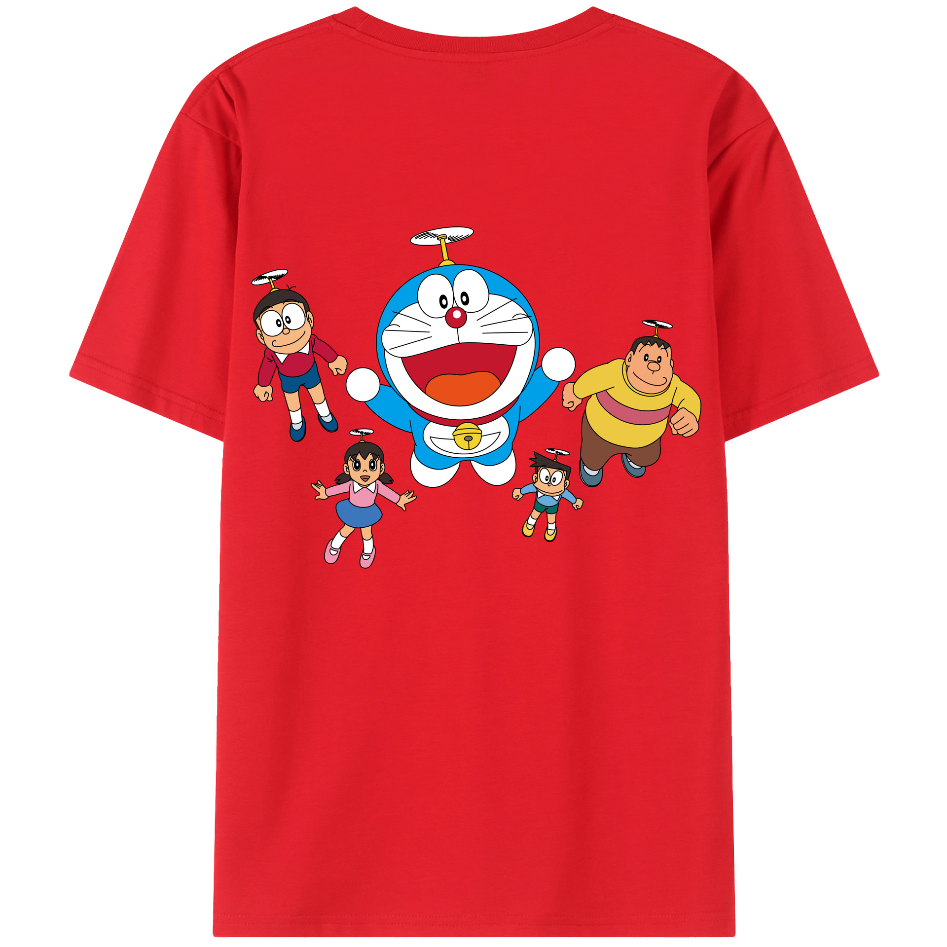 （画像用） ドラえもん 骨川 スネ夫 Doraemon Honekawa Suneo 綿100％ メンズ半袖Tシャツ（バックプリント） 通気性