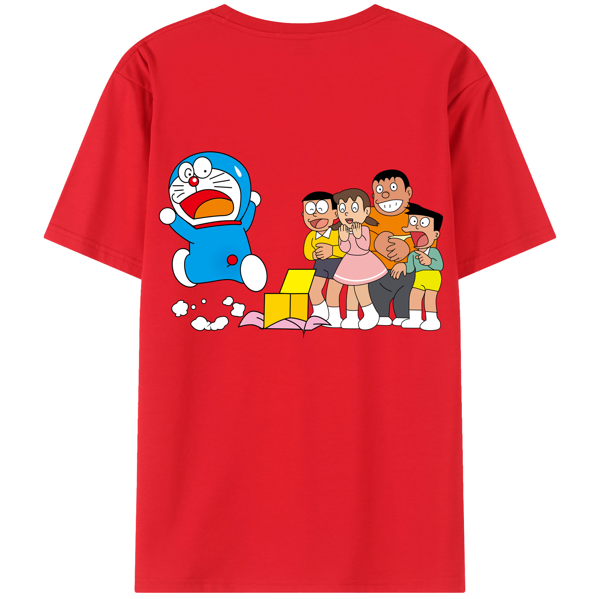 （画像用） ドラえもん 骨川 スネ夫 Doraemon Honekawa Suneo 綿100％ メンズ半袖Tシャツ（バックプリント） 通気性