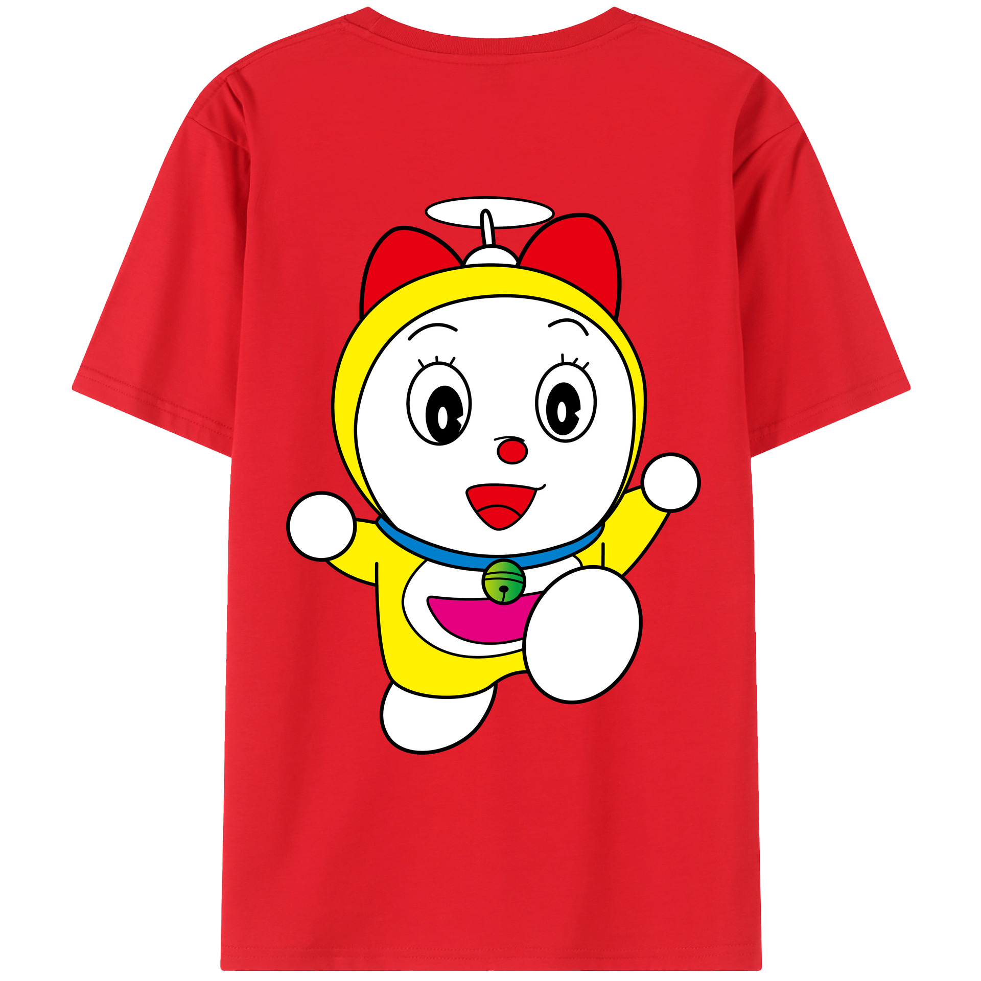（画像用） ドラえもん ドラミ Doraemon Dorami 綿100％ メンズ半袖Tシャツ（バックプリント） 通気性