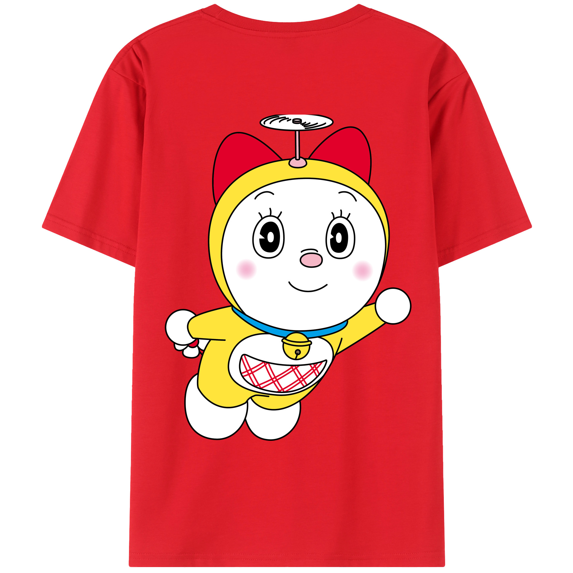 （画像用） ドラえもん ドラミ Doraemon Dorami 綿100％ メンズ半袖Tシャツ（バックプリント） 通気性