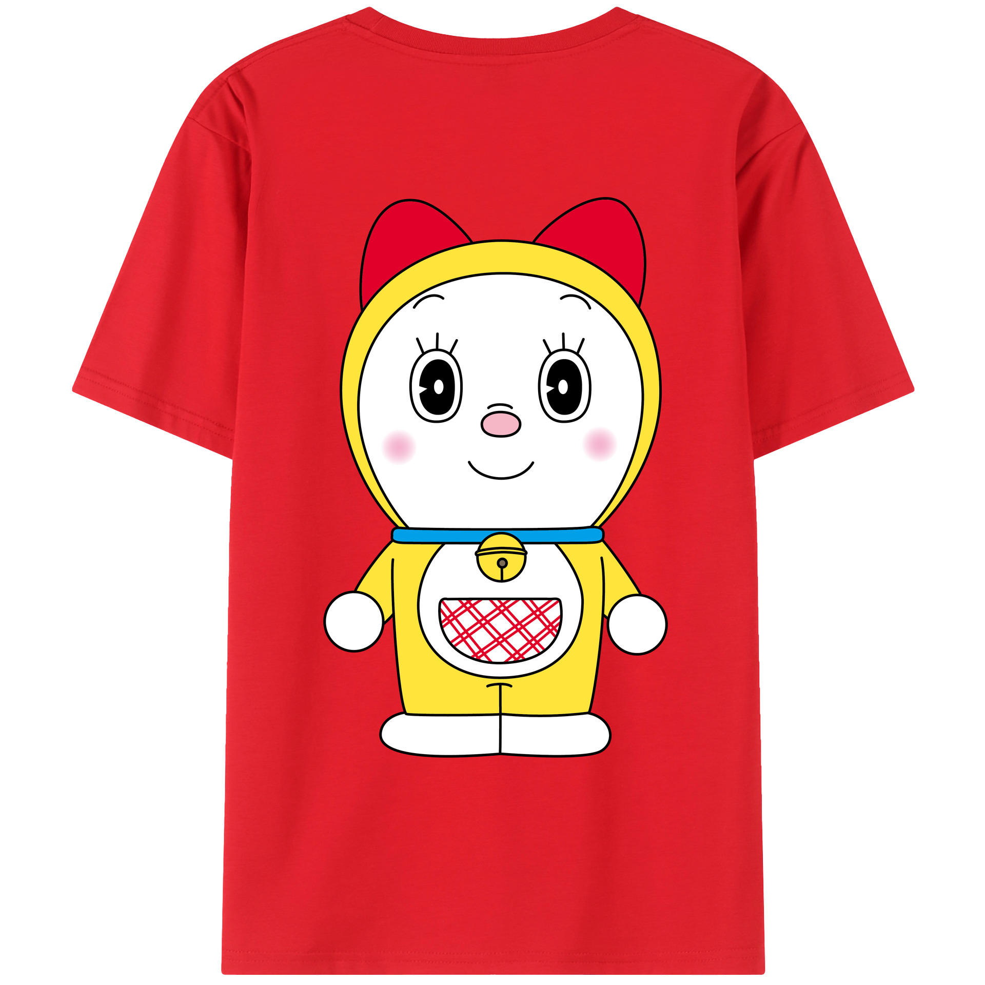 （画像用） ドラえもん ドラミ Doraemon Dorami 綿100％ メンズ半袖Tシャツ（バックプリント） 通気性