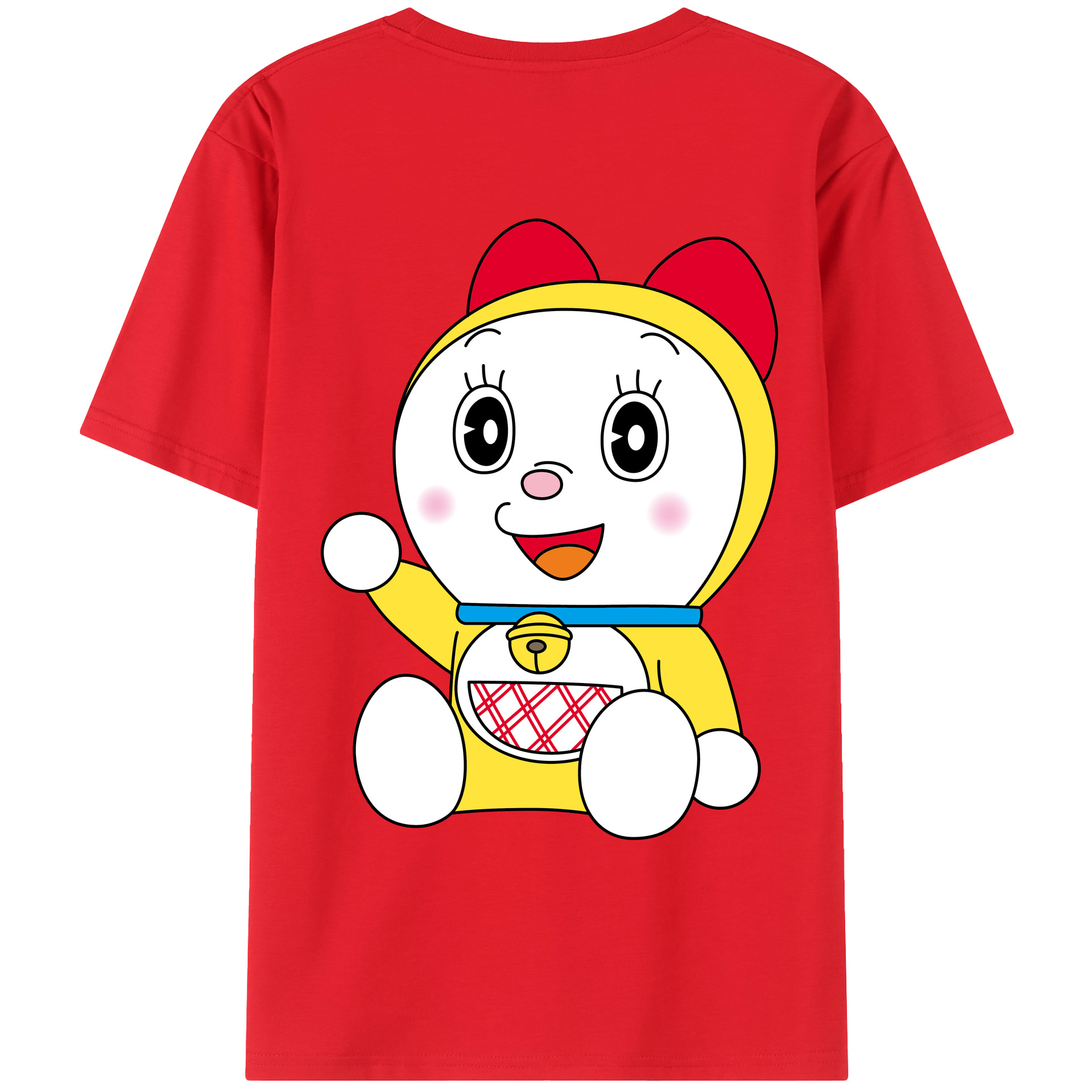 （画像用） ドラえもん ドラミ Doraemon Dorami 綿100％ メンズ半袖Tシャツ（バックプリント） 通気性