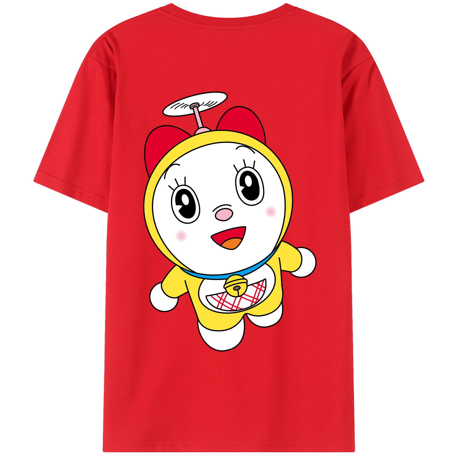 （画像用） ドラえもん ドラミ Doraemon Dorami 綿100％ メンズ半袖Tシャツ（バックプリント） 通気性