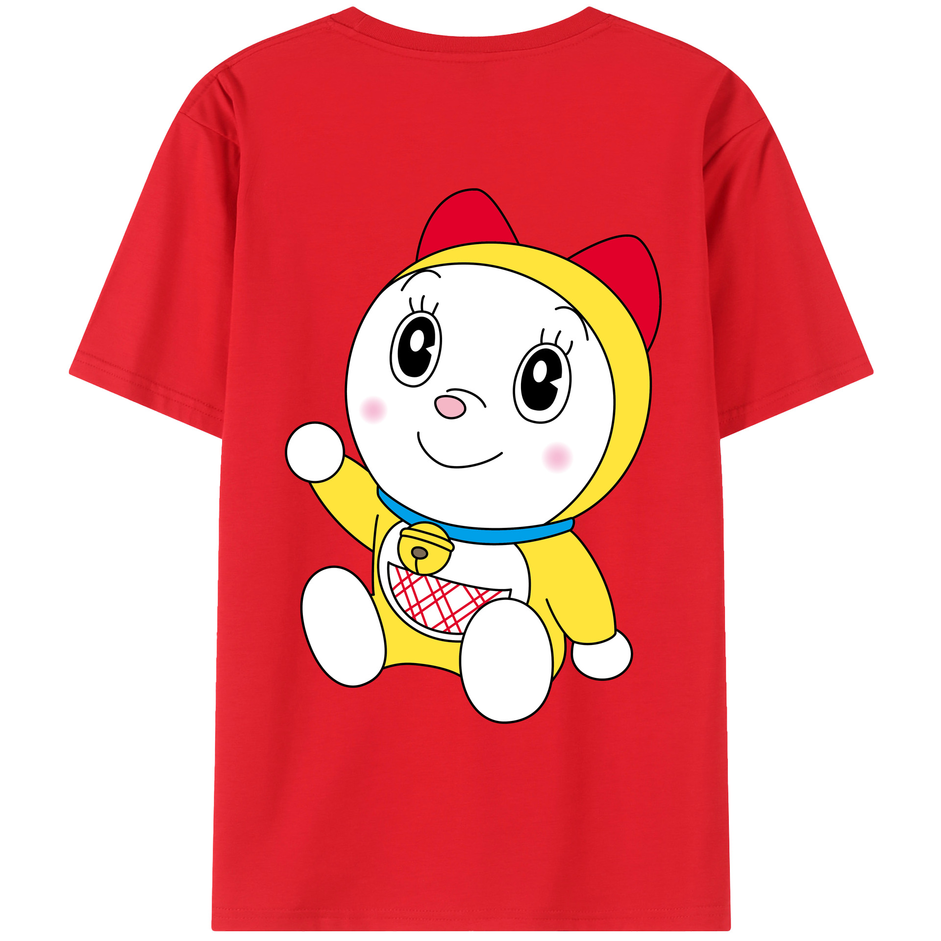 （画像用） ドラえもん ドラミ Doraemon Dorami 綿100％ メンズ半袖Tシャツ（バックプリント） 通気性
