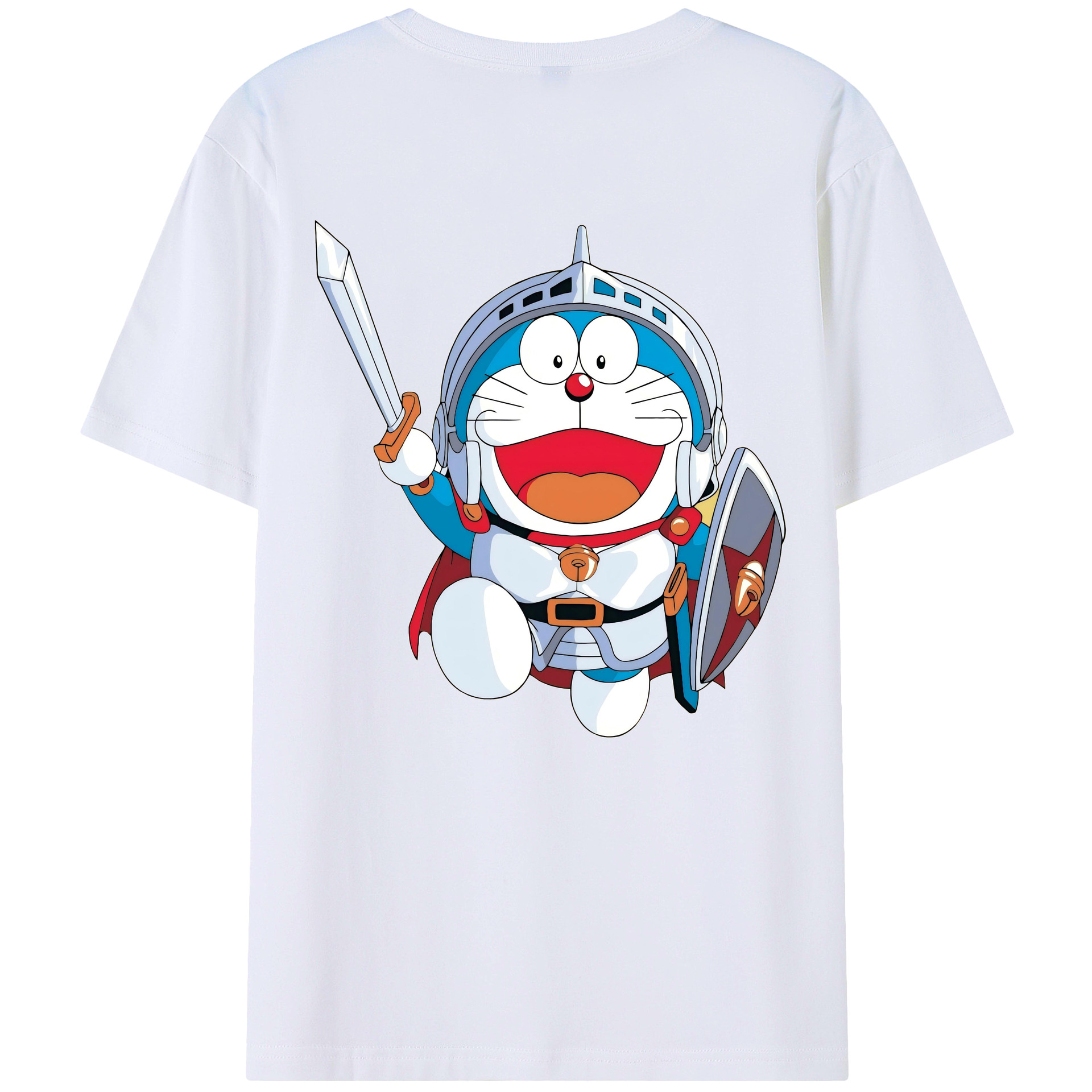 （画像用） ドラえもん Doraemon 綿100％ メンズ半袖Tシャツ（バックプリント） 通気性