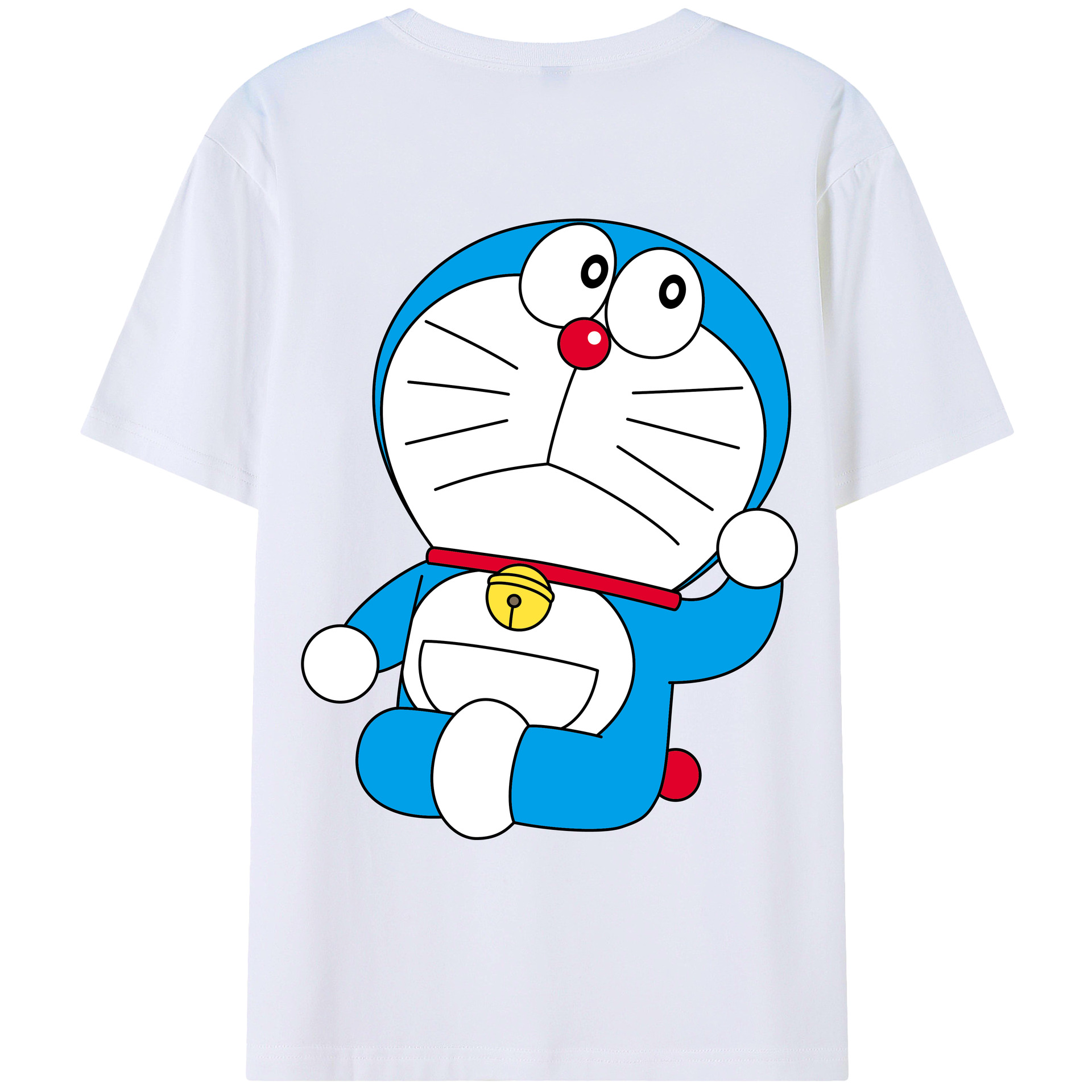 （画像用） ドラえもん Doraemon 綿100％ メンズ半袖Tシャツ（バックプリント） 通気性