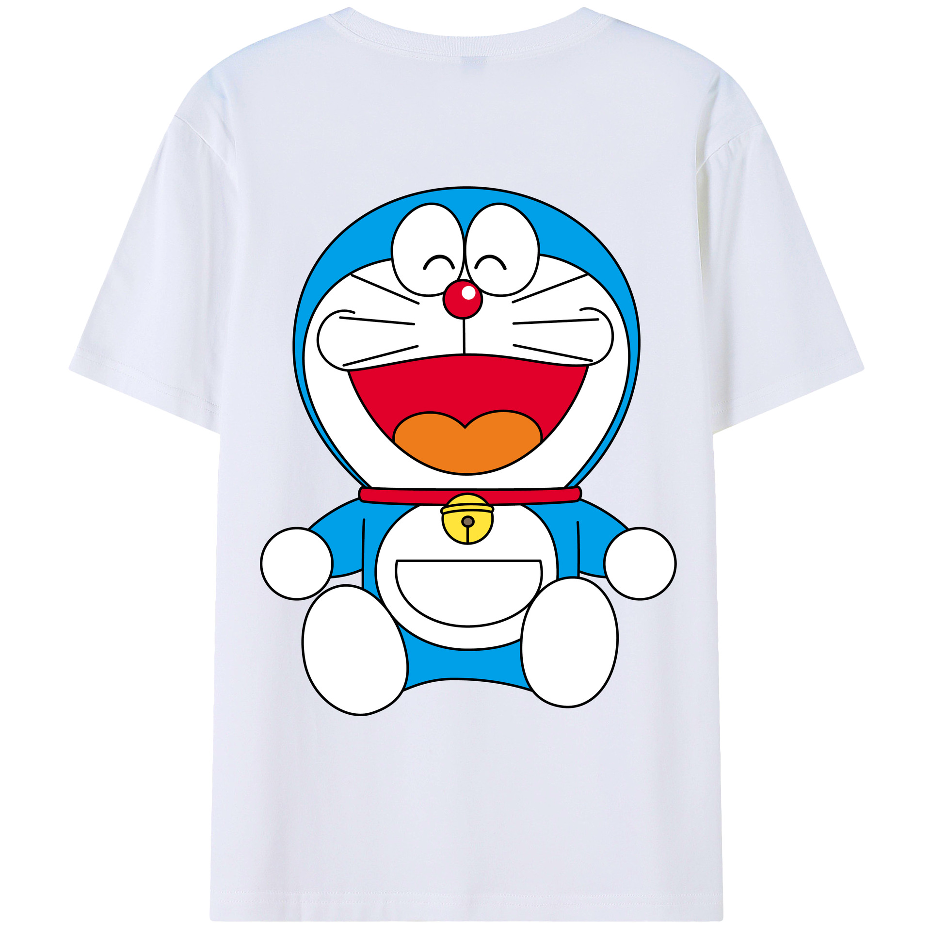 （画像用） ドラえもん Doraemon 綿100％ メンズ半袖Tシャツ（バックプリント） 通気性