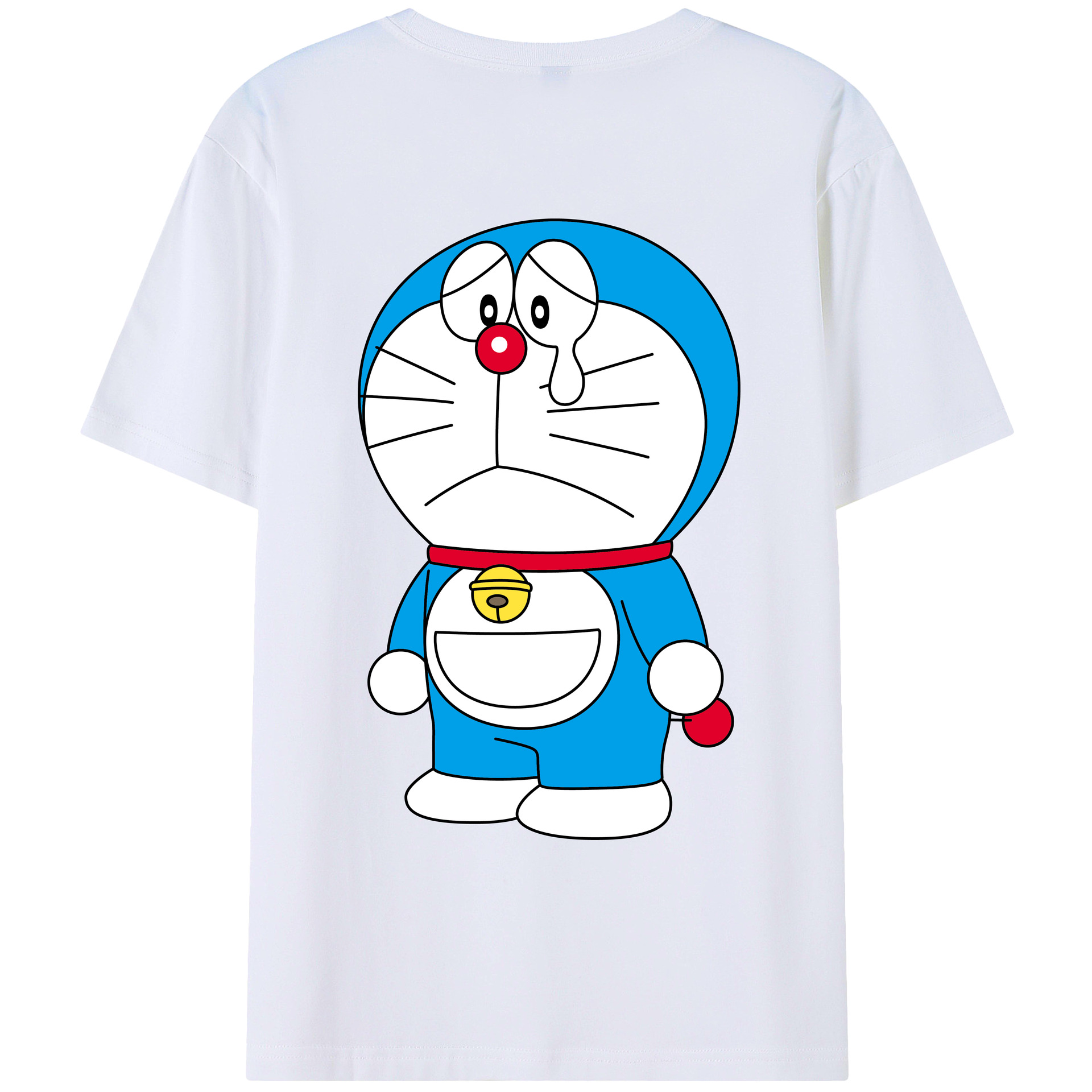 （画像用） ドラえもん Doraemon 綿100％ メンズ半袖Tシャツ（バックプリント） 通気性