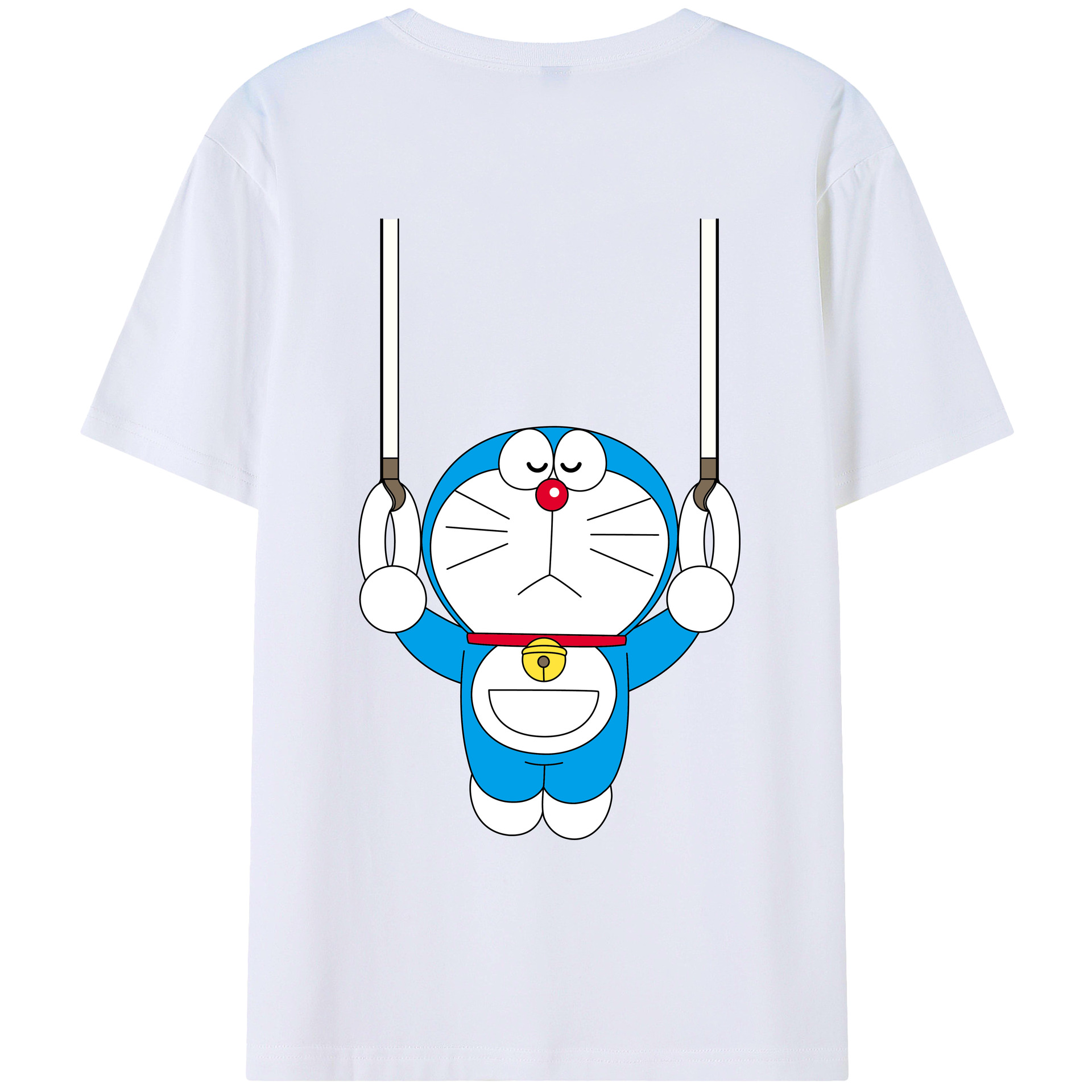 （画像用） ドラえもん Doraemon 綿100％ メンズ半袖Tシャツ（バックプリント） 通気性