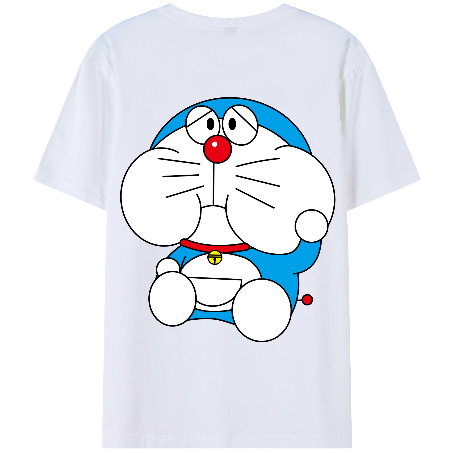 （画像用） ドラえもん Doraemon 綿100％ メンズ半袖Tシャツ（バックプリント） 通気性