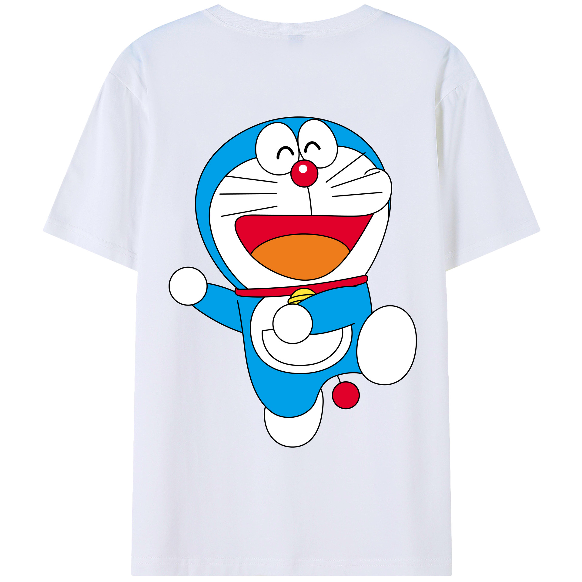 （画像用） ドラえもん Doraemon 綿100％ メンズ半袖Tシャツ（バックプリント） 通気性