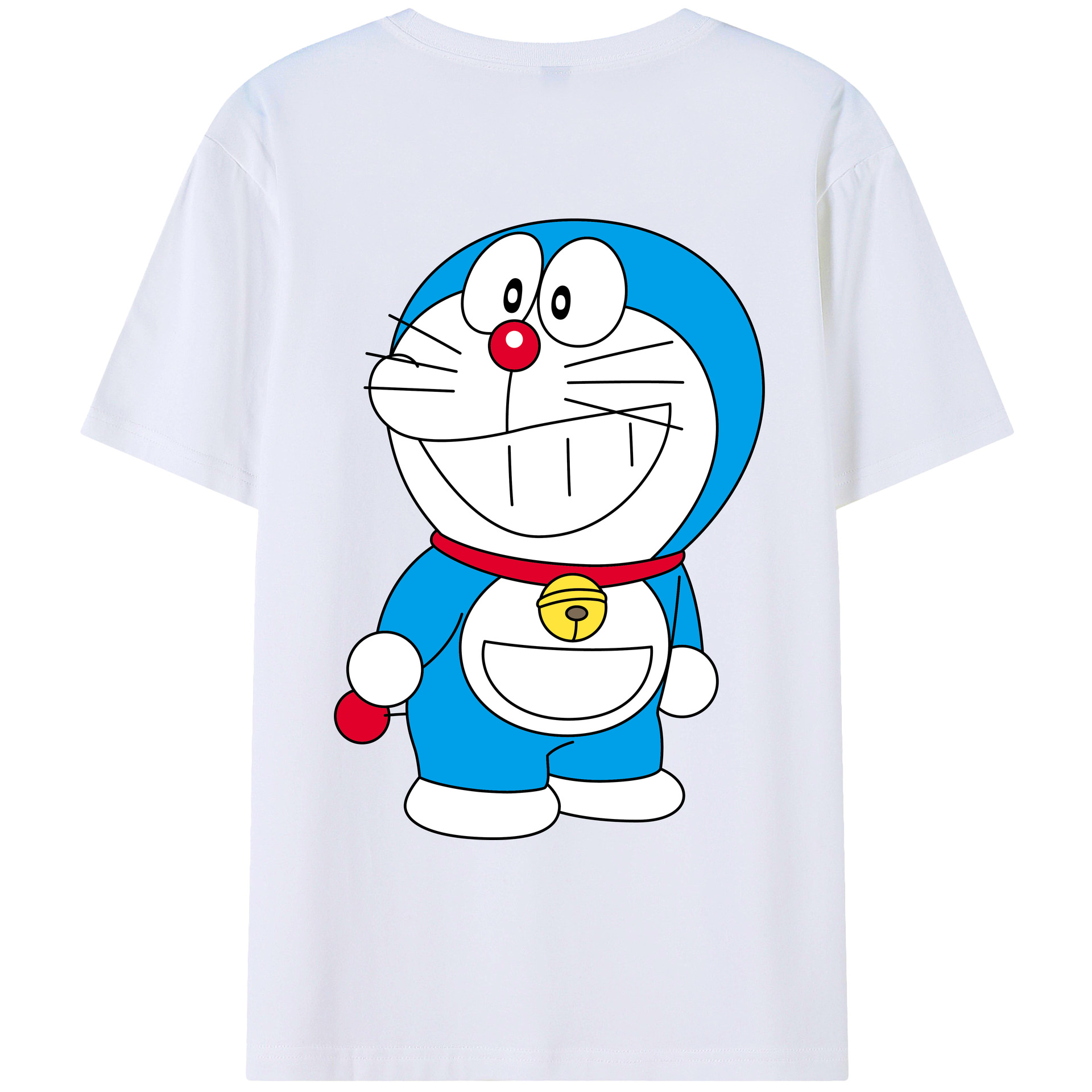 （画像用） ドラえもん Doraemon 綿100％ メンズ半袖Tシャツ（バックプリント） 通気性