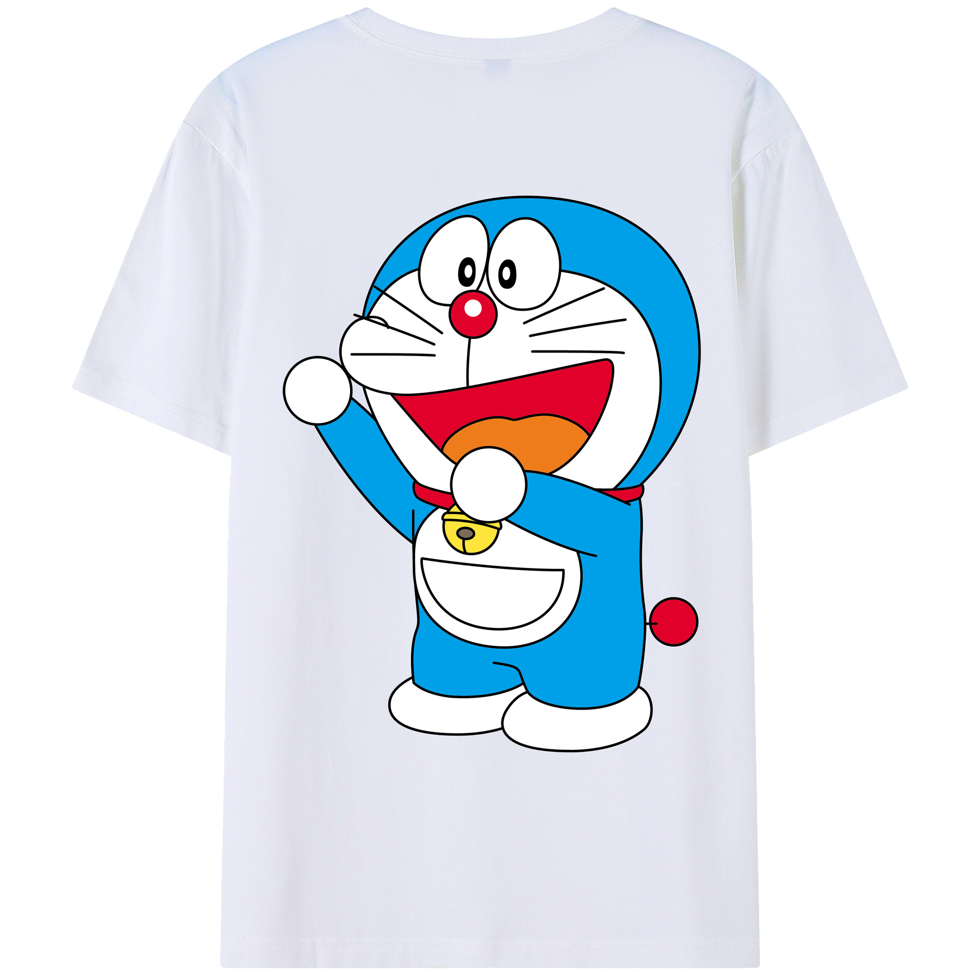 （画像用） ドラえもん Doraemon 綿100％ メンズ半袖Tシャツ（バックプリント） 通気性