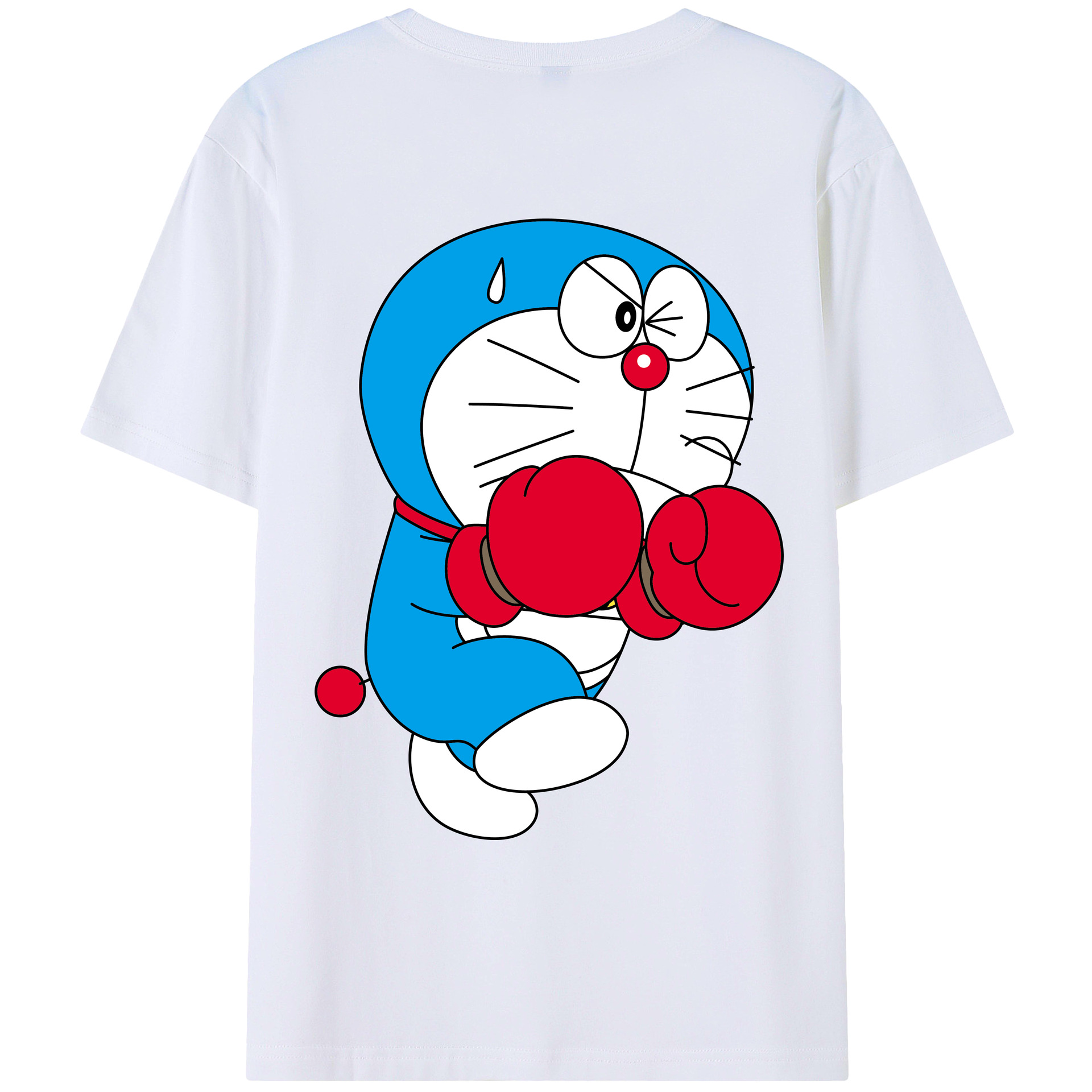 （画像用） ドラえもん Doraemon 綿100％ メンズ半袖Tシャツ（バックプリント） 通気性