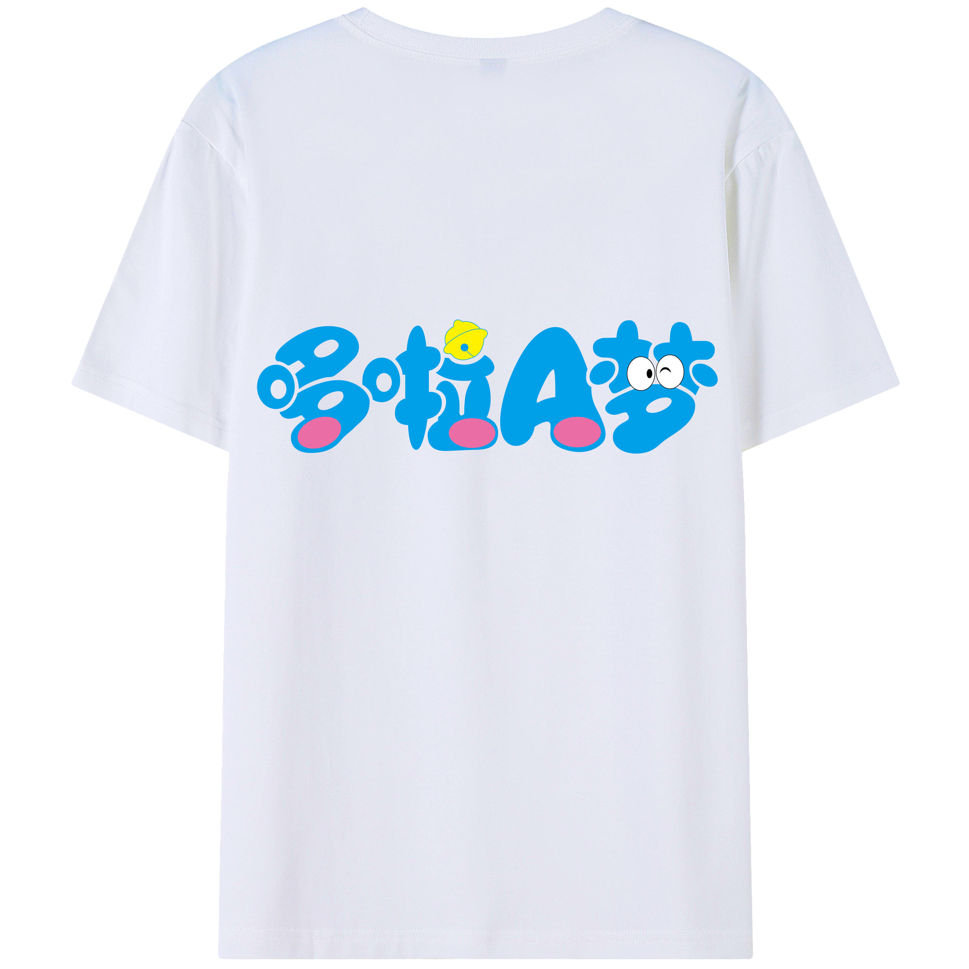 （画像用） ドラえもん Doraemon 綿100％ メンズ半袖Tシャツ（バックプリント） 通気性