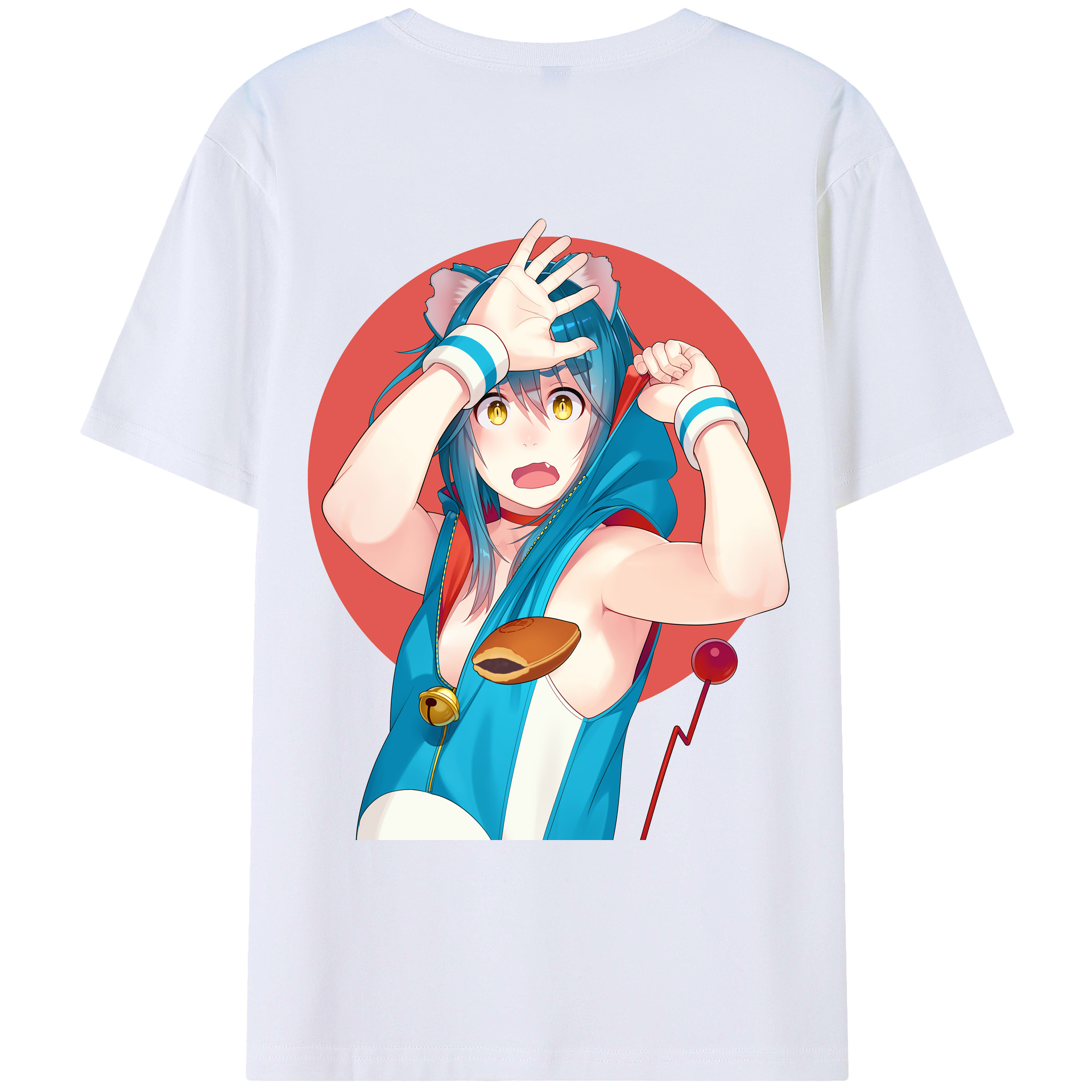 （画像用） ドラえもん Doraemon 綿100％ メンズ半袖Tシャツ（バックプリント） 通気性