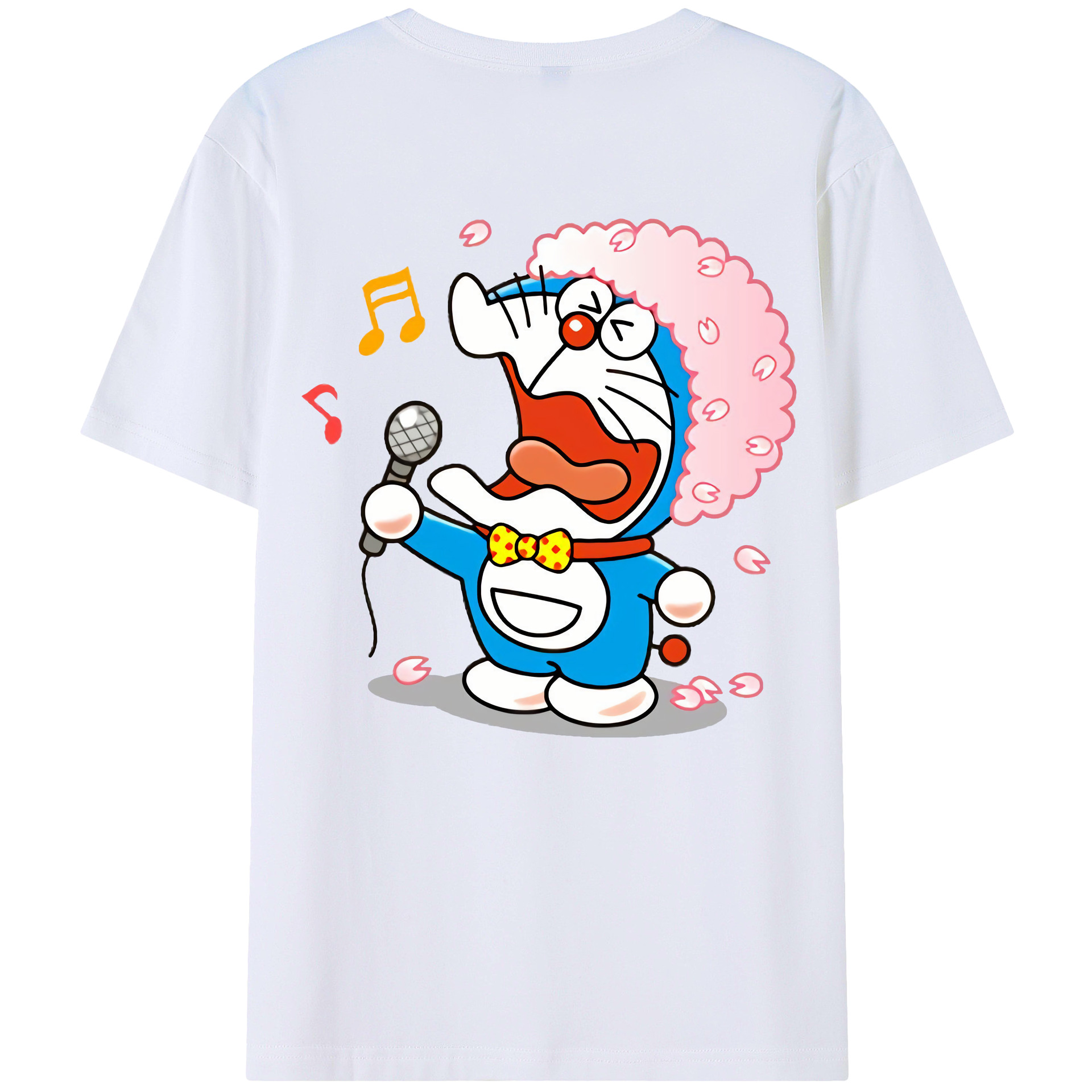 （画像用） ドラえもん Doraemon 綿100％ メンズ半袖Tシャツ（バックプリント） 通気性