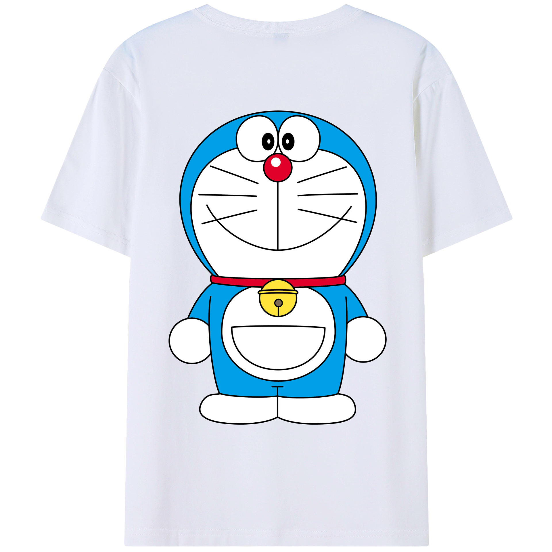 （画像用） ドラえもん Doraemon 綿100％ メンズ半袖Tシャツ（バックプリント） 通気性