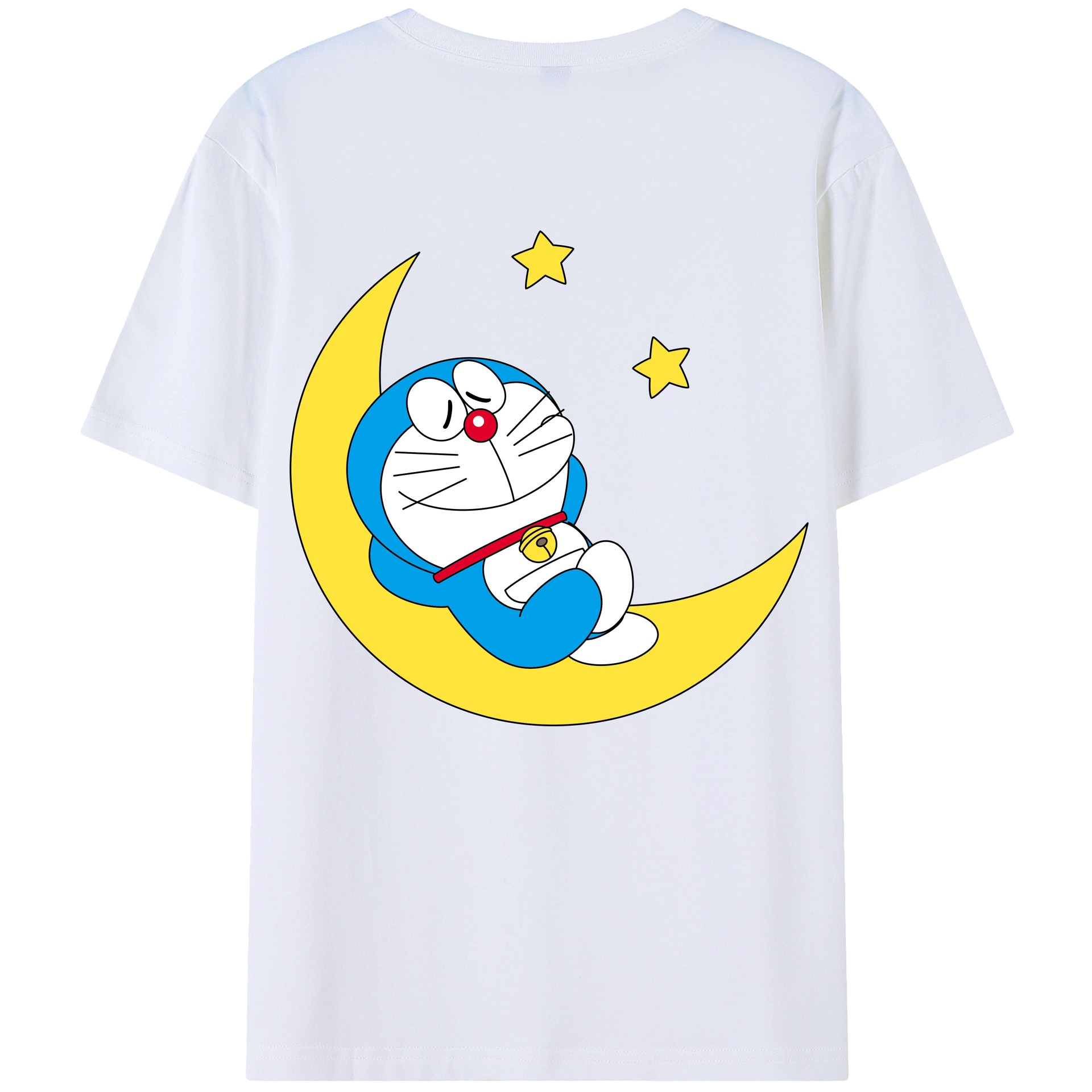 （画像用） ドラえもん Doraemon 綿100％ メンズ半袖Tシャツ（バックプリント） 通気性