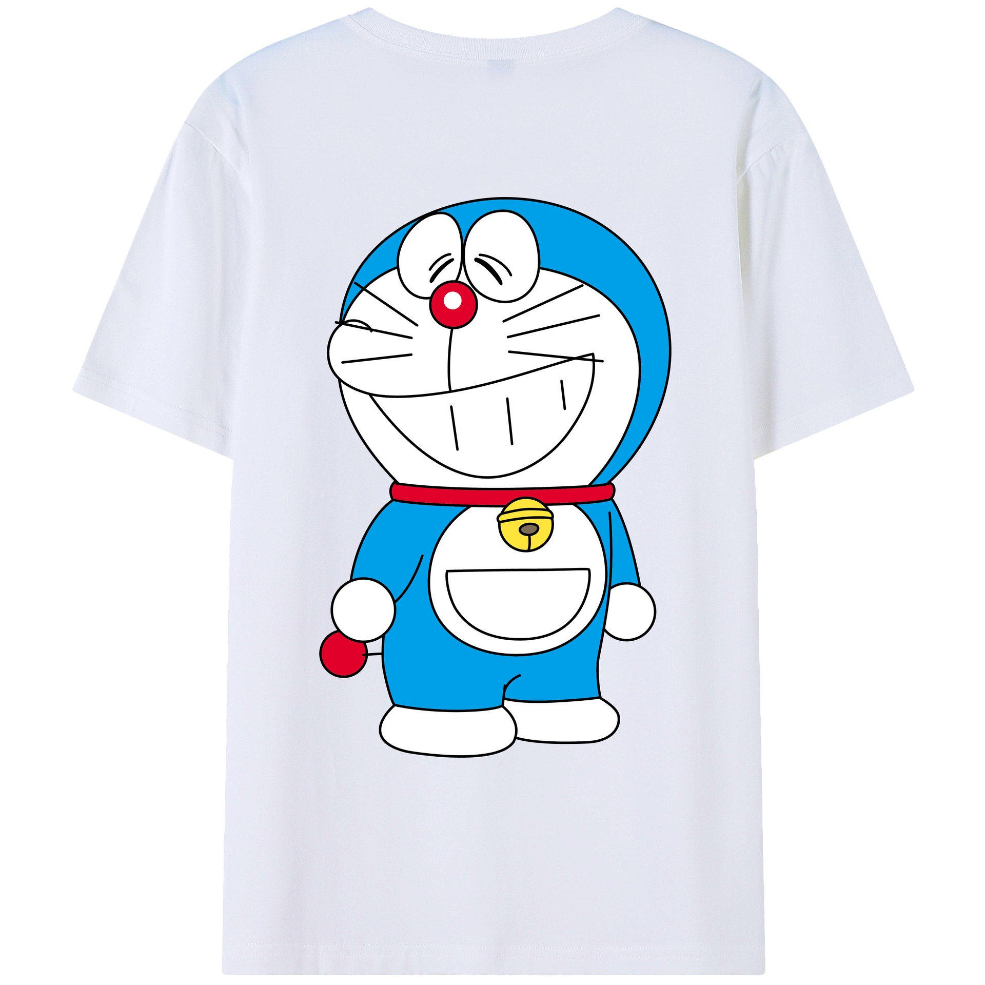 （画像用） ドラえもん Doraemon 綿100％ メンズ半袖Tシャツ（バックプリント） 通気性