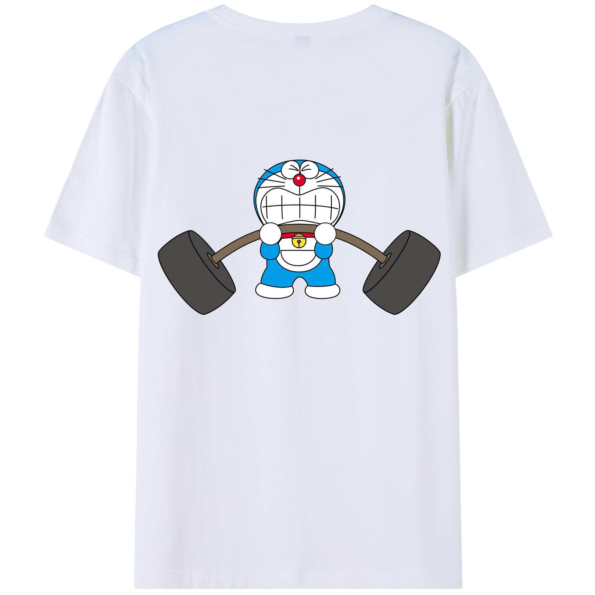 （画像用） ドラえもん Doraemon 綿100％ メンズ半袖Tシャツ（バックプリント） 通気性