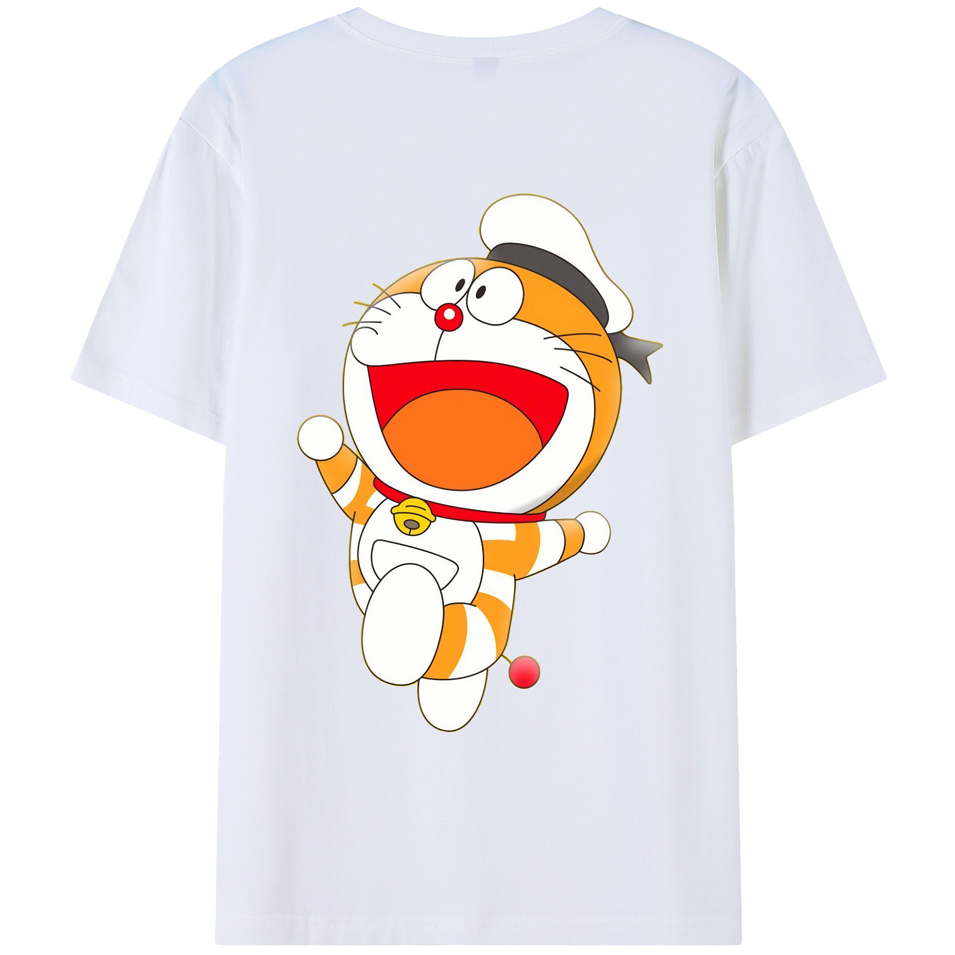 （画像用） ドラえもん Doraemon 綿100％ メンズ半袖Tシャツ（バックプリント） 通気性