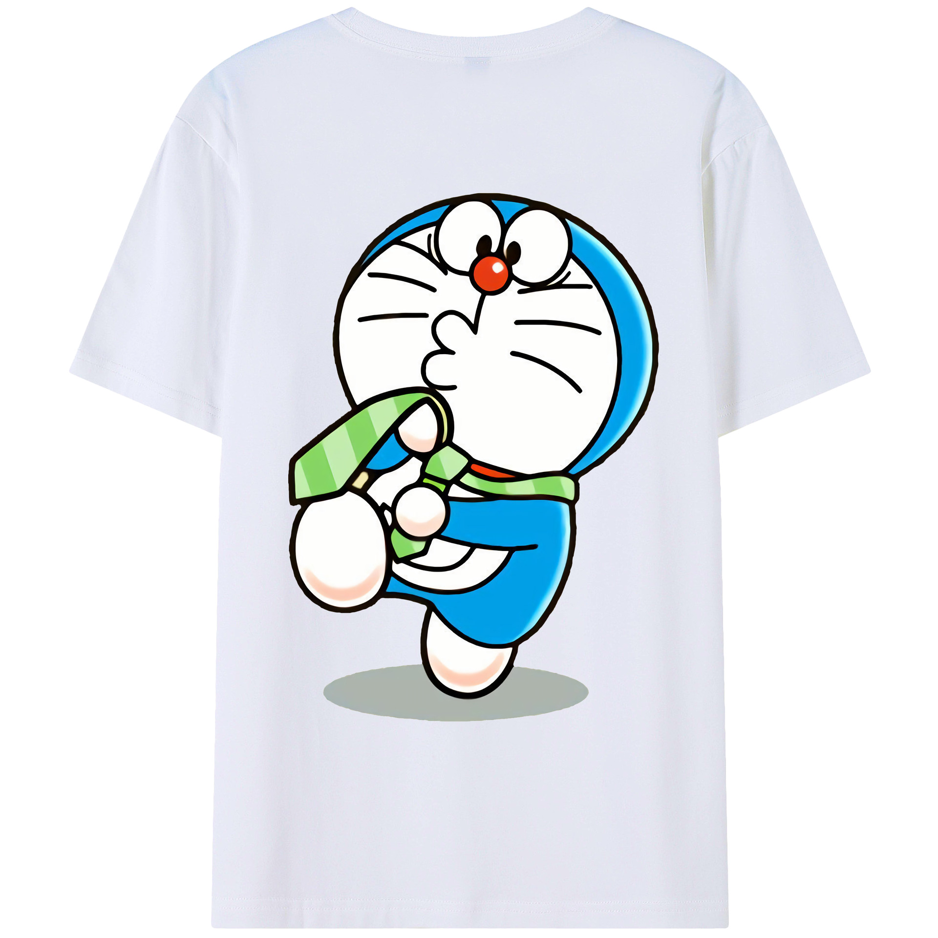 （画像用） ドラえもん Doraemon 綿100％ メンズ半袖Tシャツ（バックプリント） 通気性