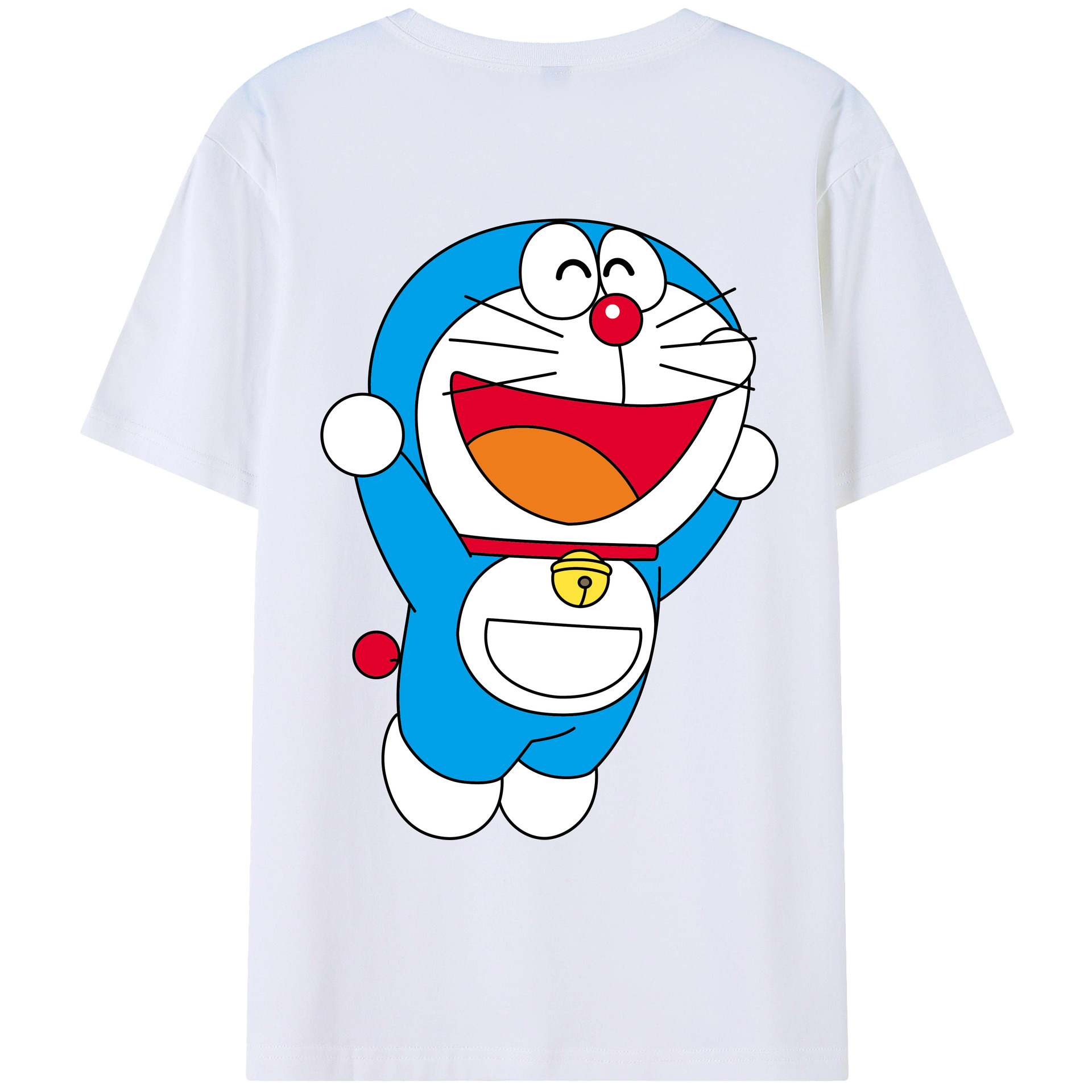 （画像用） ドラえもん Doraemon 綿100％ メンズ半袖Tシャツ（バックプリント） 通気性