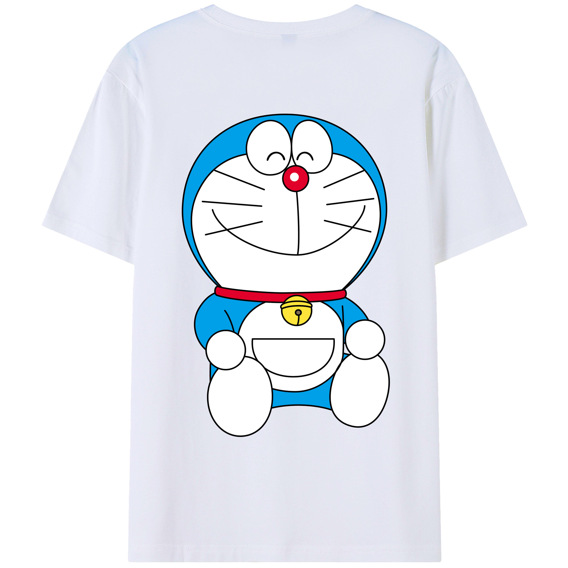 （画像用） ドラえもん Doraemon 綿100％ メンズ半袖Tシャツ（バックプリント） 通気性