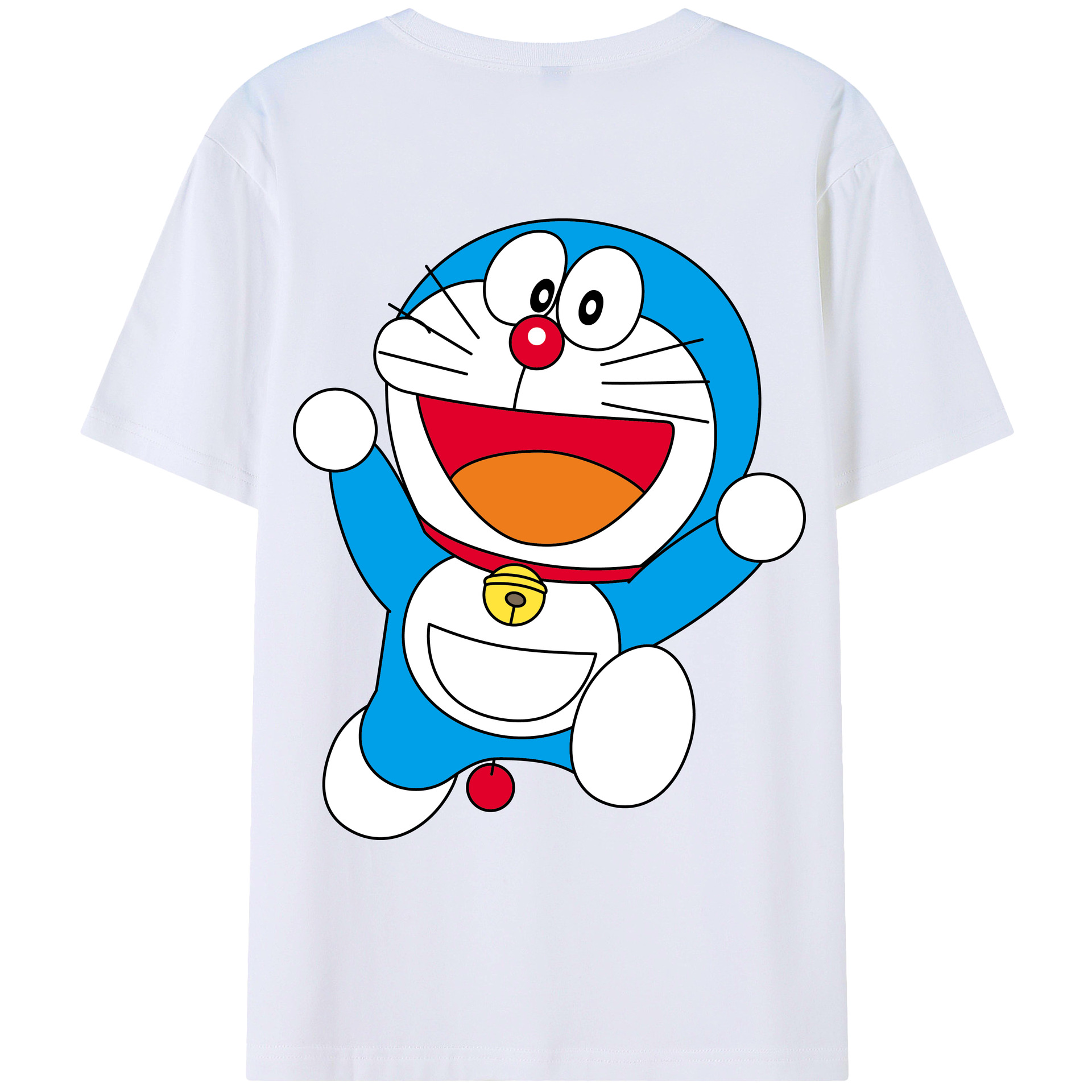 （画像用） ドラえもん Doraemon 綿100％ メンズ半袖Tシャツ（バックプリント） 通気性