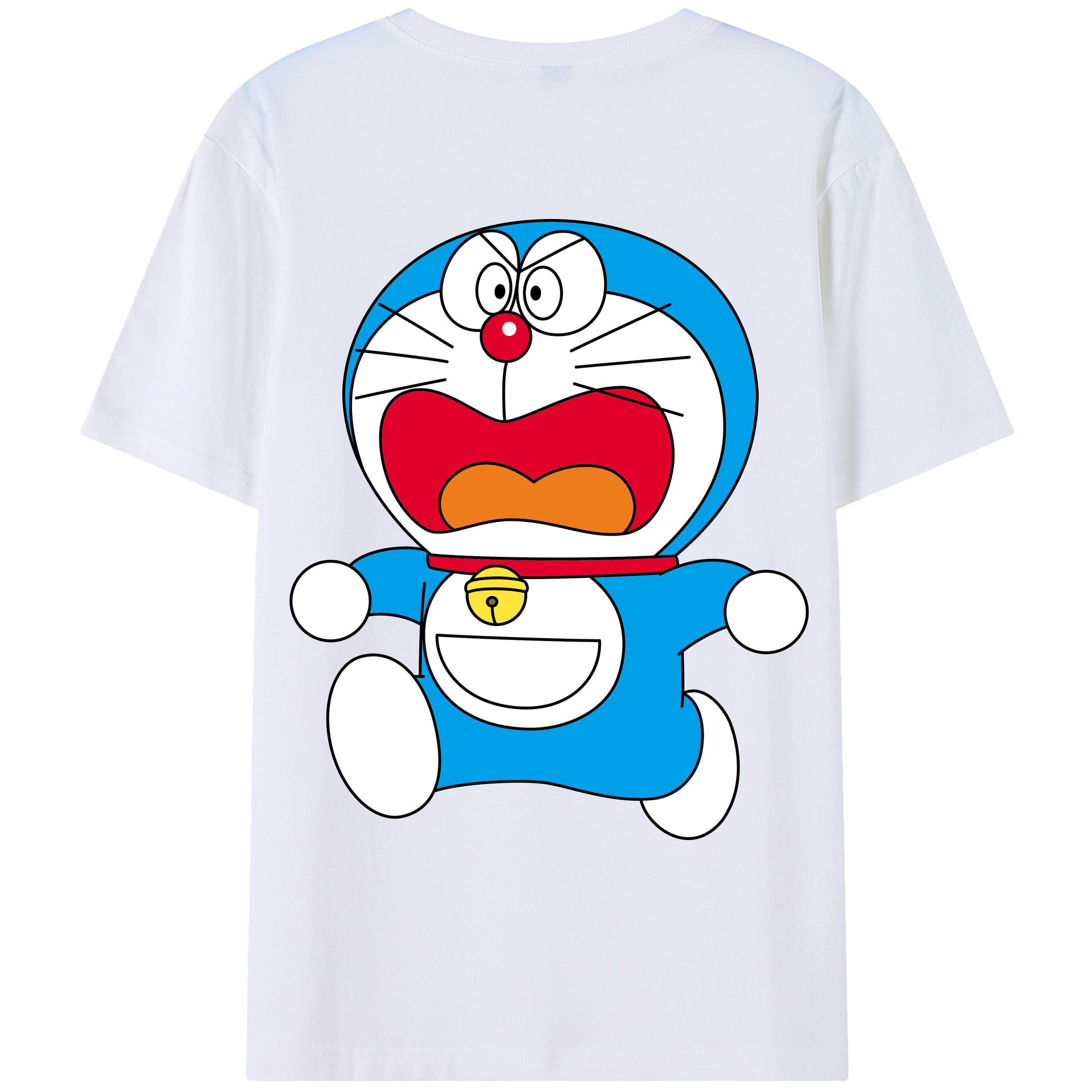（画像用） ドラえもん Doraemon 綿100％ メンズ半袖Tシャツ（バックプリント） 通気性