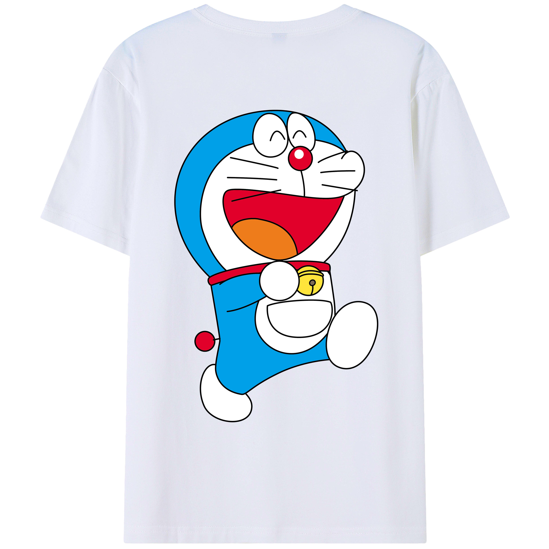 （画像用） ドラえもん Doraemon 綿100％ メンズ半袖Tシャツ（バックプリント） 通気性