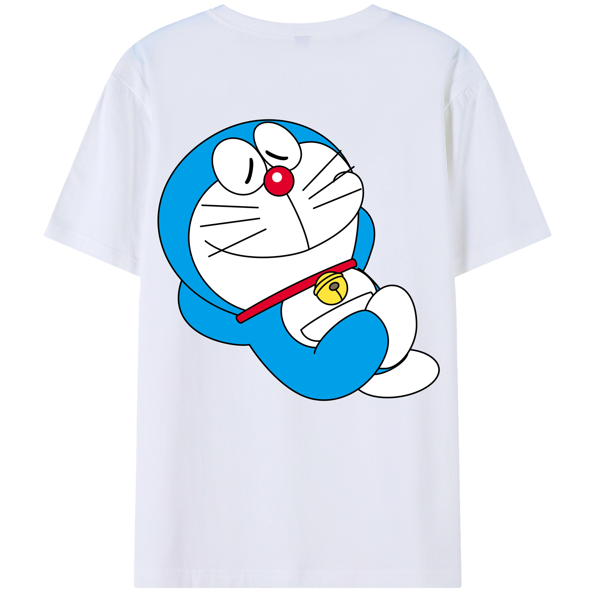 （画像用） ドラえもん Doraemon 綿100％ メンズ半袖Tシャツ（バックプリント） 通気性