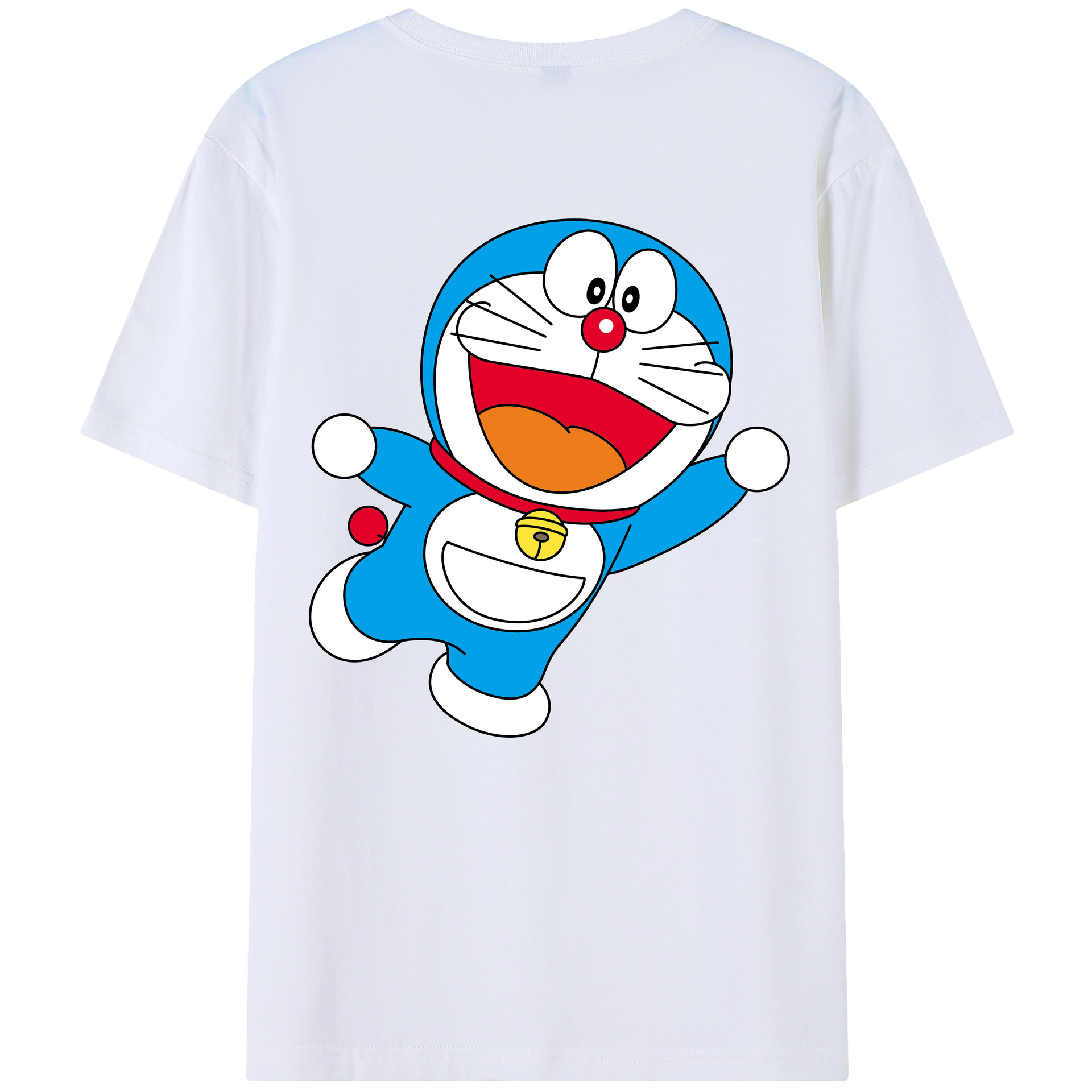 （画像用） ドラえもん Doraemon 綿100％ メンズ半袖Tシャツ（バックプリント） 通気性